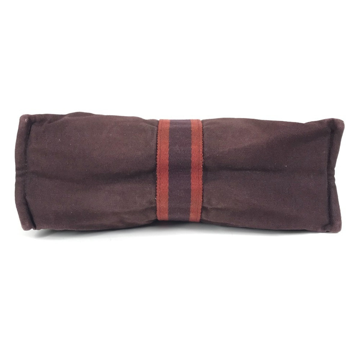 Hermes Red Color Wine Cotton Clutch Bag Pouch (Pre-Owned)