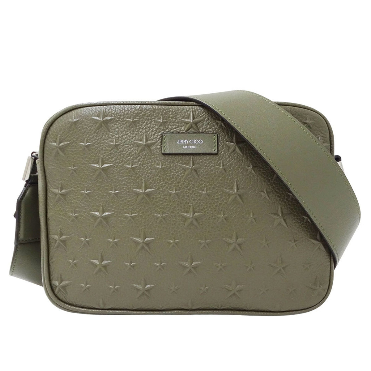 Jimmy Choo Green Khaki Leather Shoulder Bag (Pre-Owned)