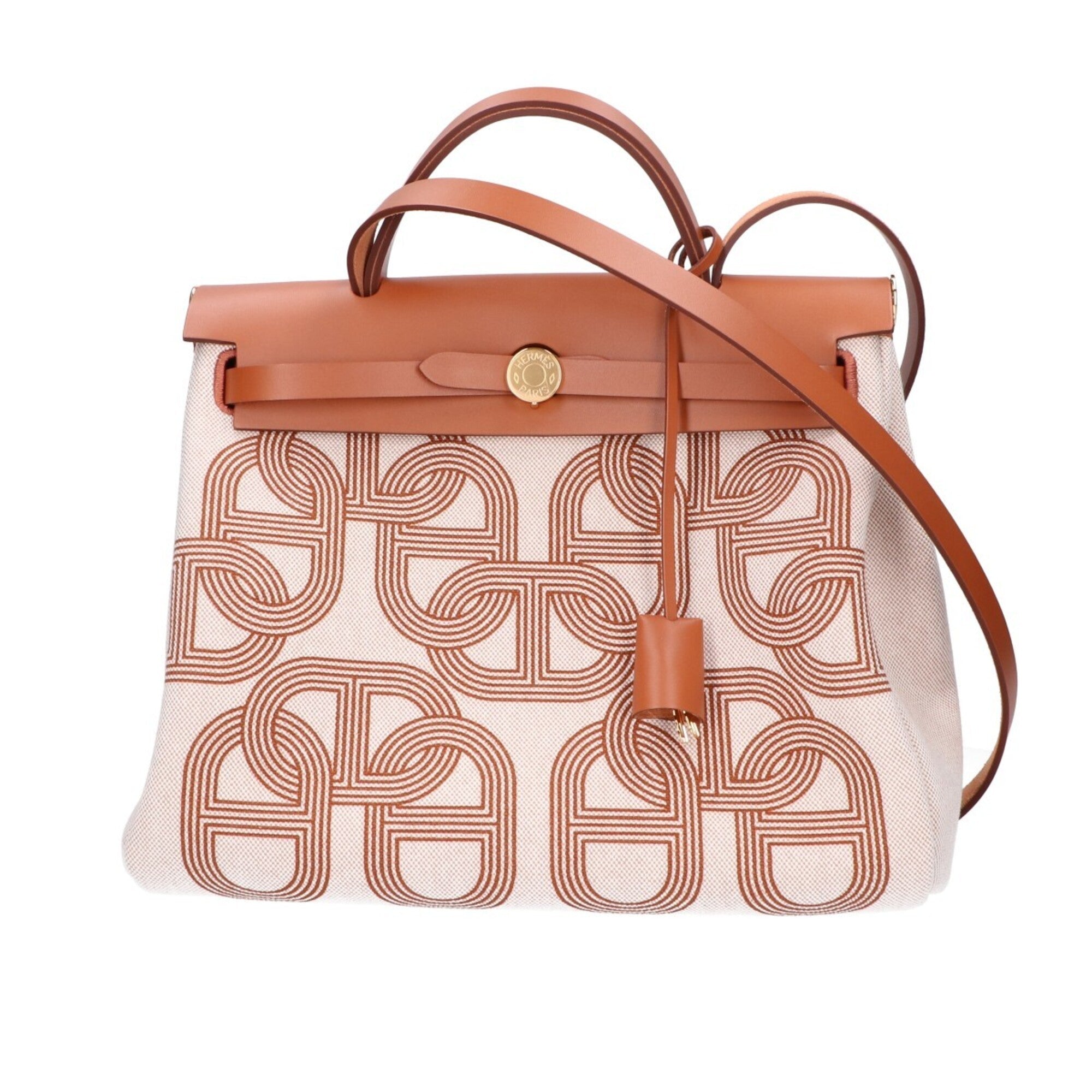Hermes Fauve Toile H Handbag Shoulder Bag (Pre-Owned)