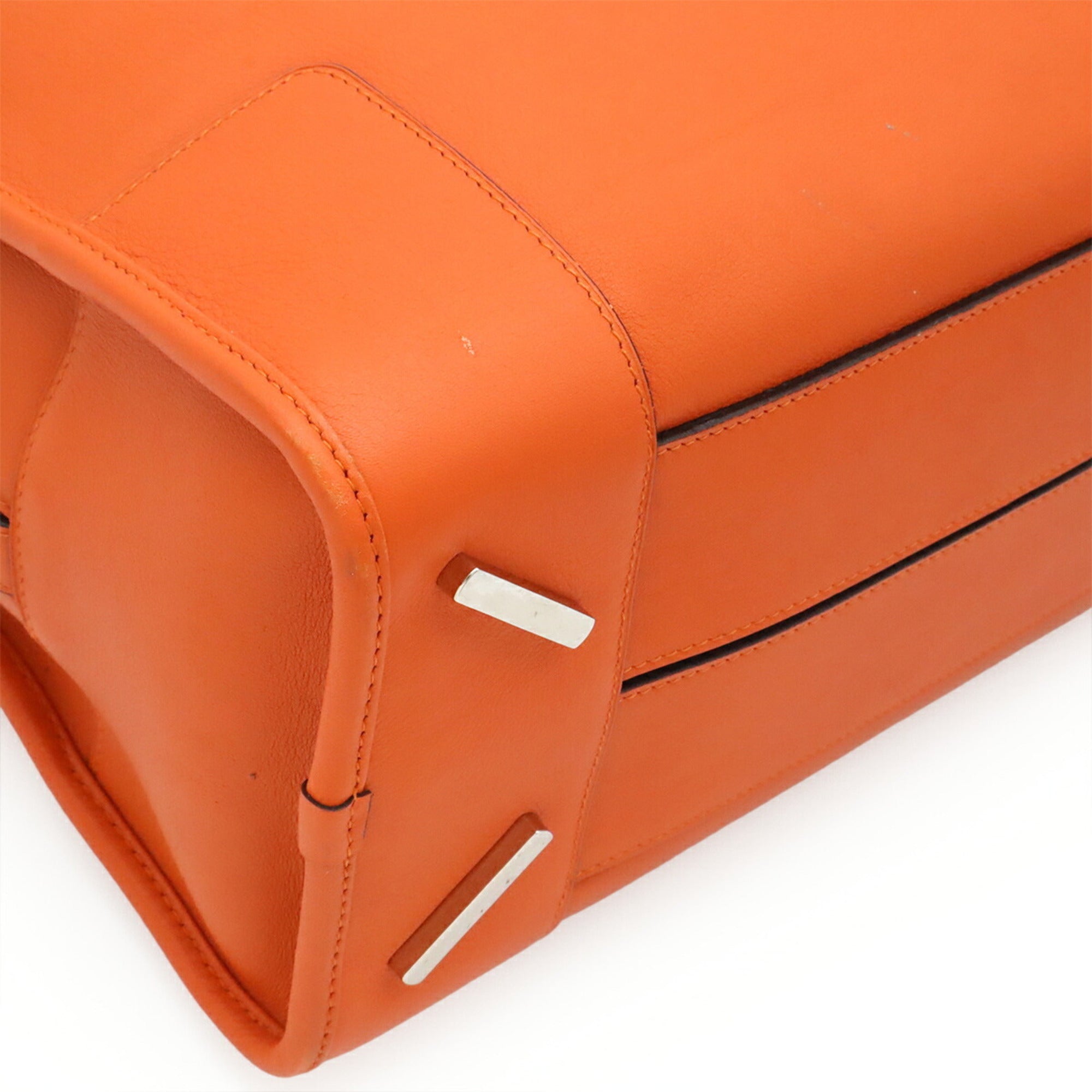 Loewe Orange Leather Handbag Shoulder Bag (Pre-Owned)