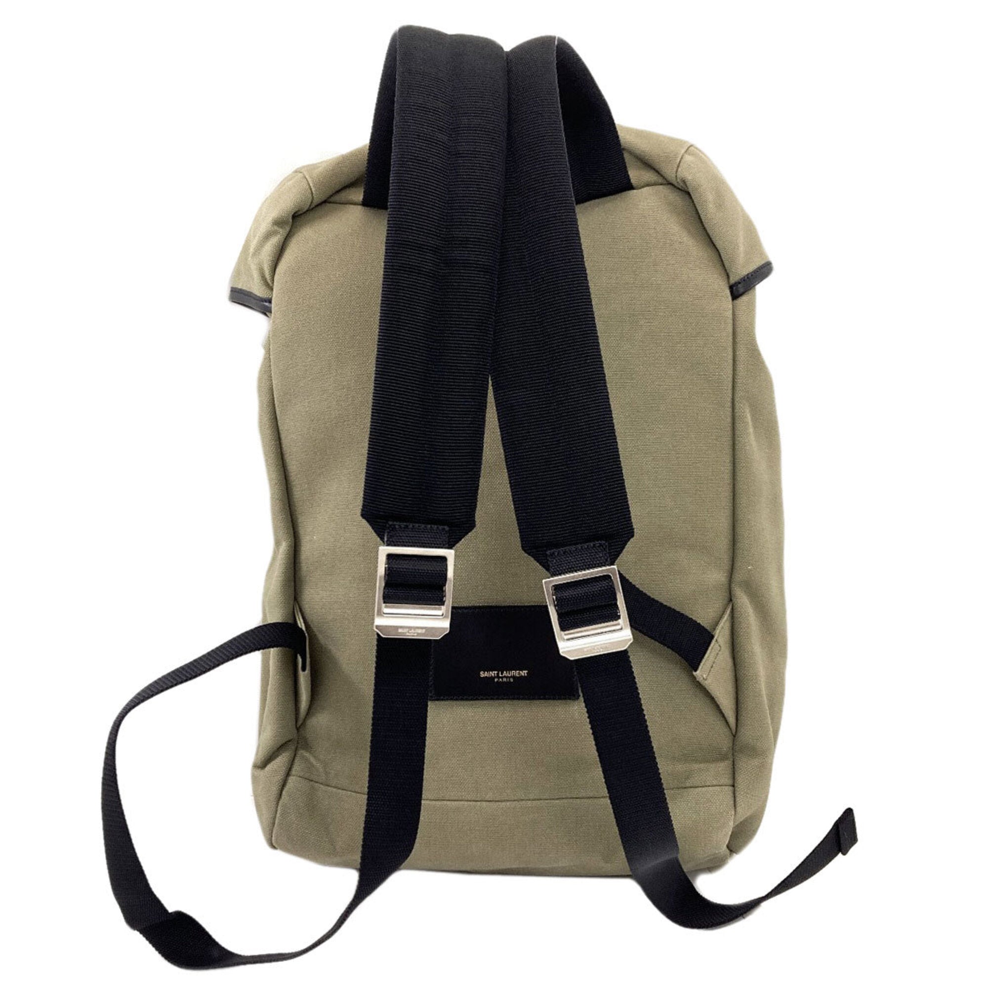 Saint Laurent Khaki Canvas Backpack (Pre-Owned)