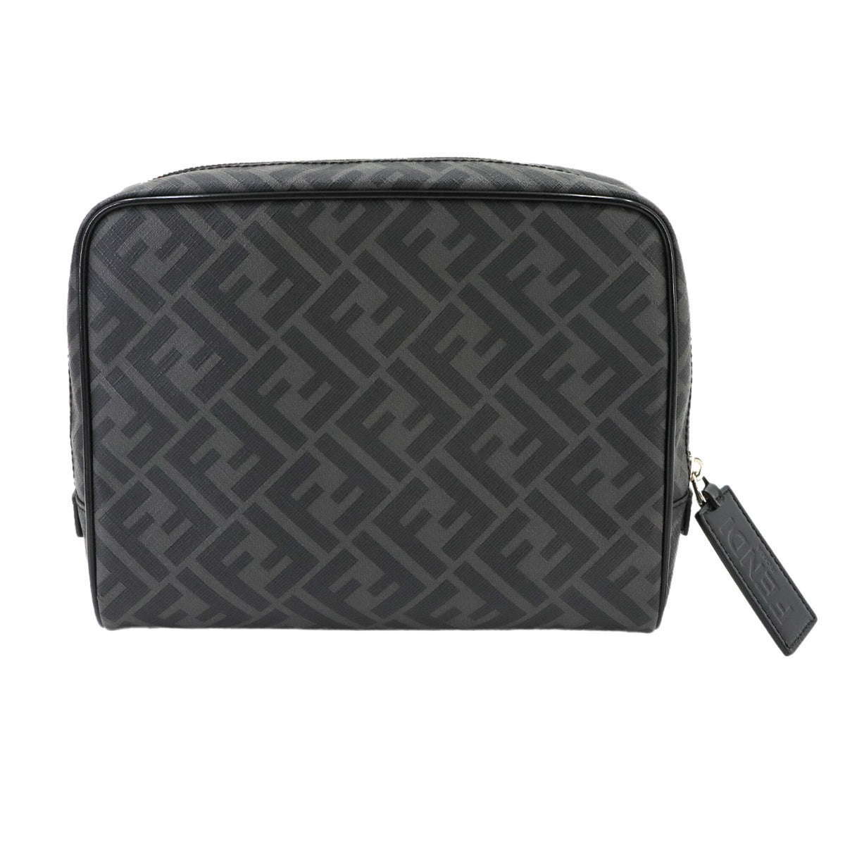 Fendi Gray Zucca Clutch Bag Handbag Pouch (Pre-Owned)