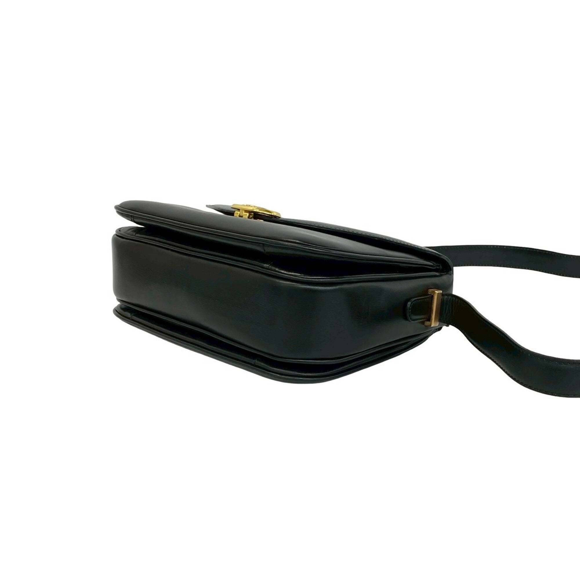 Celine Black Leather Pochette Shoulder Bag (Pre-Owned)