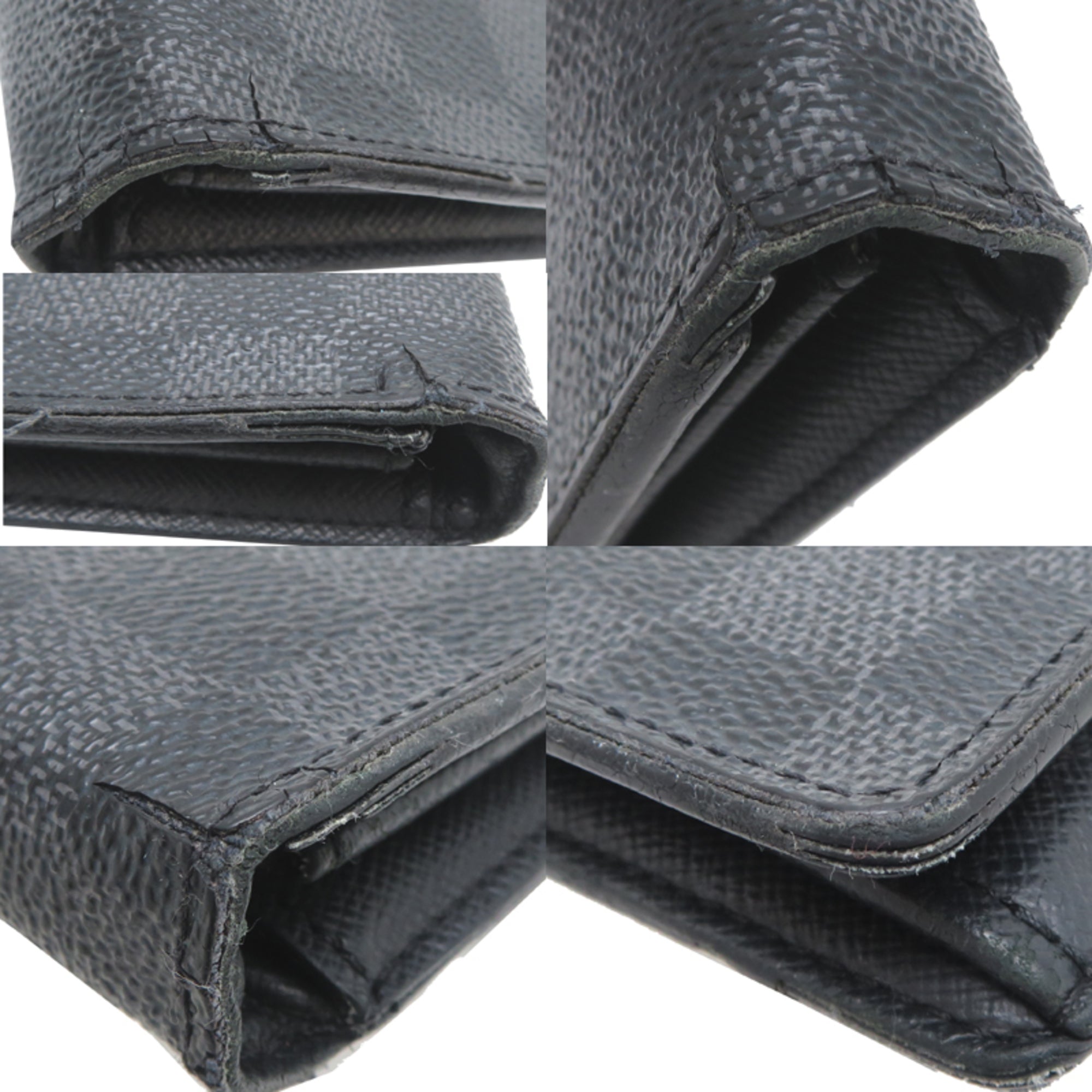 Louis Vuitton Black Damier Graphite Long Wallet (Bi-Fold) (Pre-Owned)