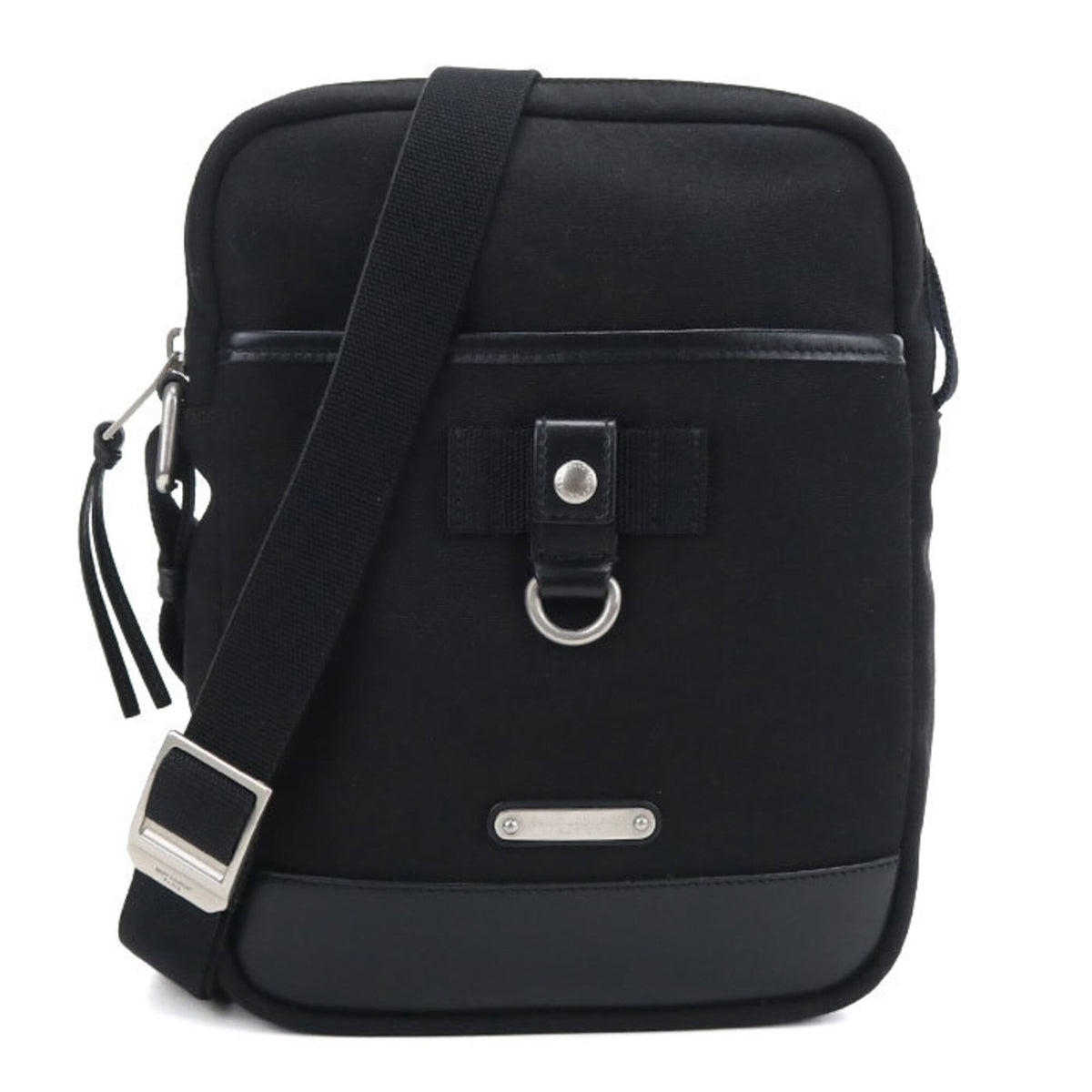 Saint Laurent Black Canvas Shoulder Bag (Pre-Owned)