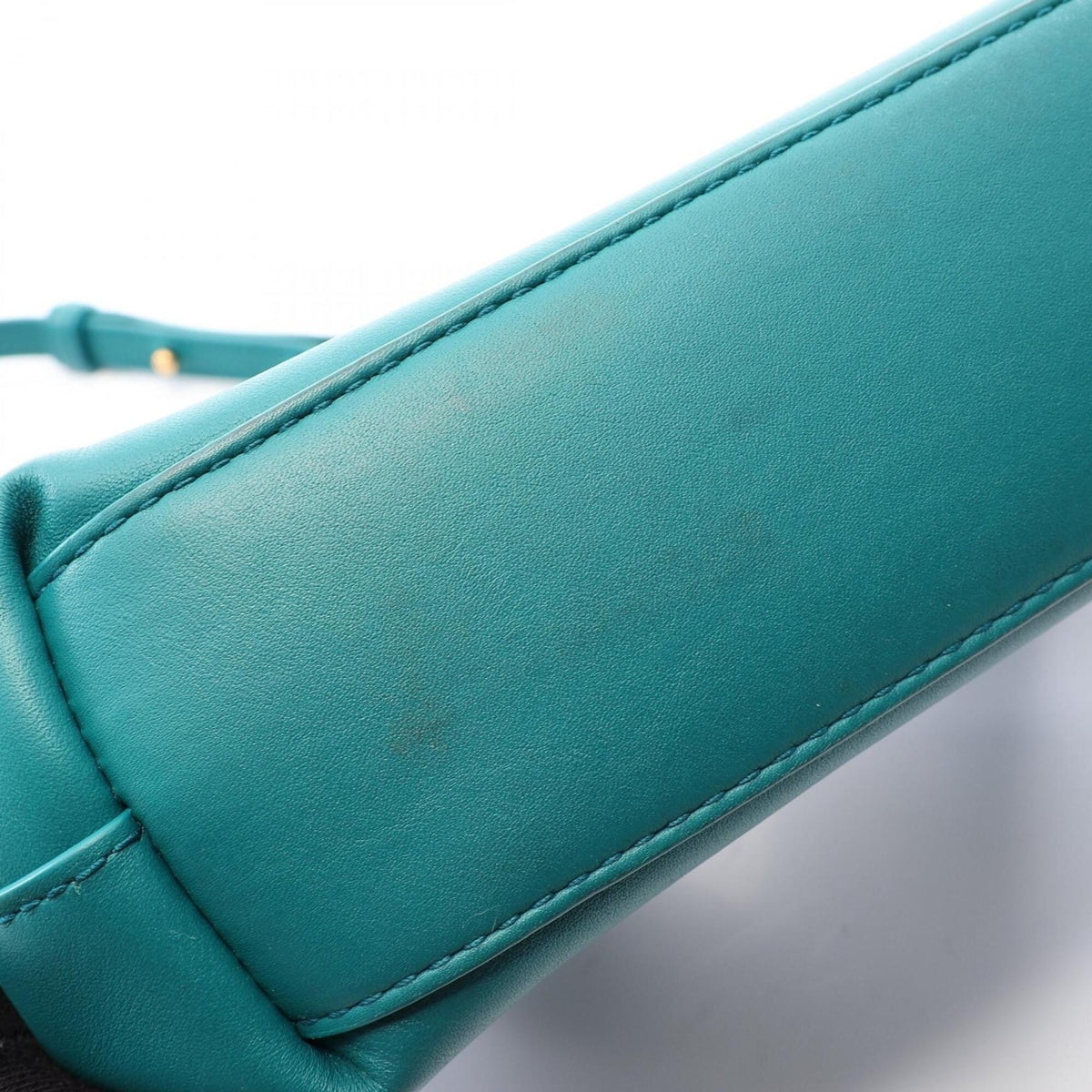 Bottega Veneta Green Leather Handbag Shoulder Bag (Pre-Owned)
