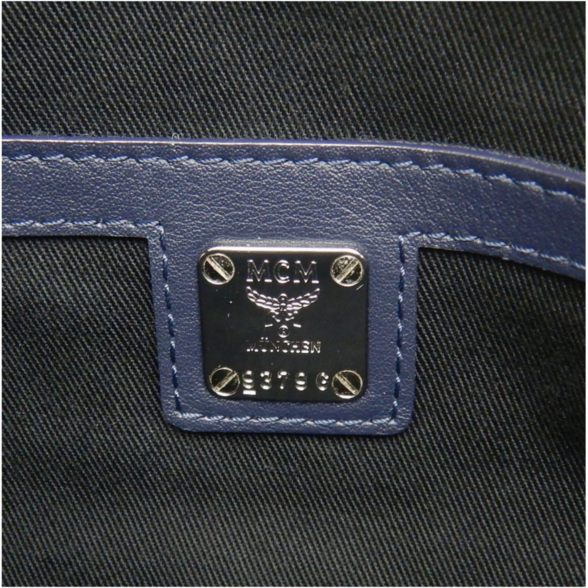 Mcm Navy Nylon Crossbody Bag Shoulder Bag (Pre-Owned)