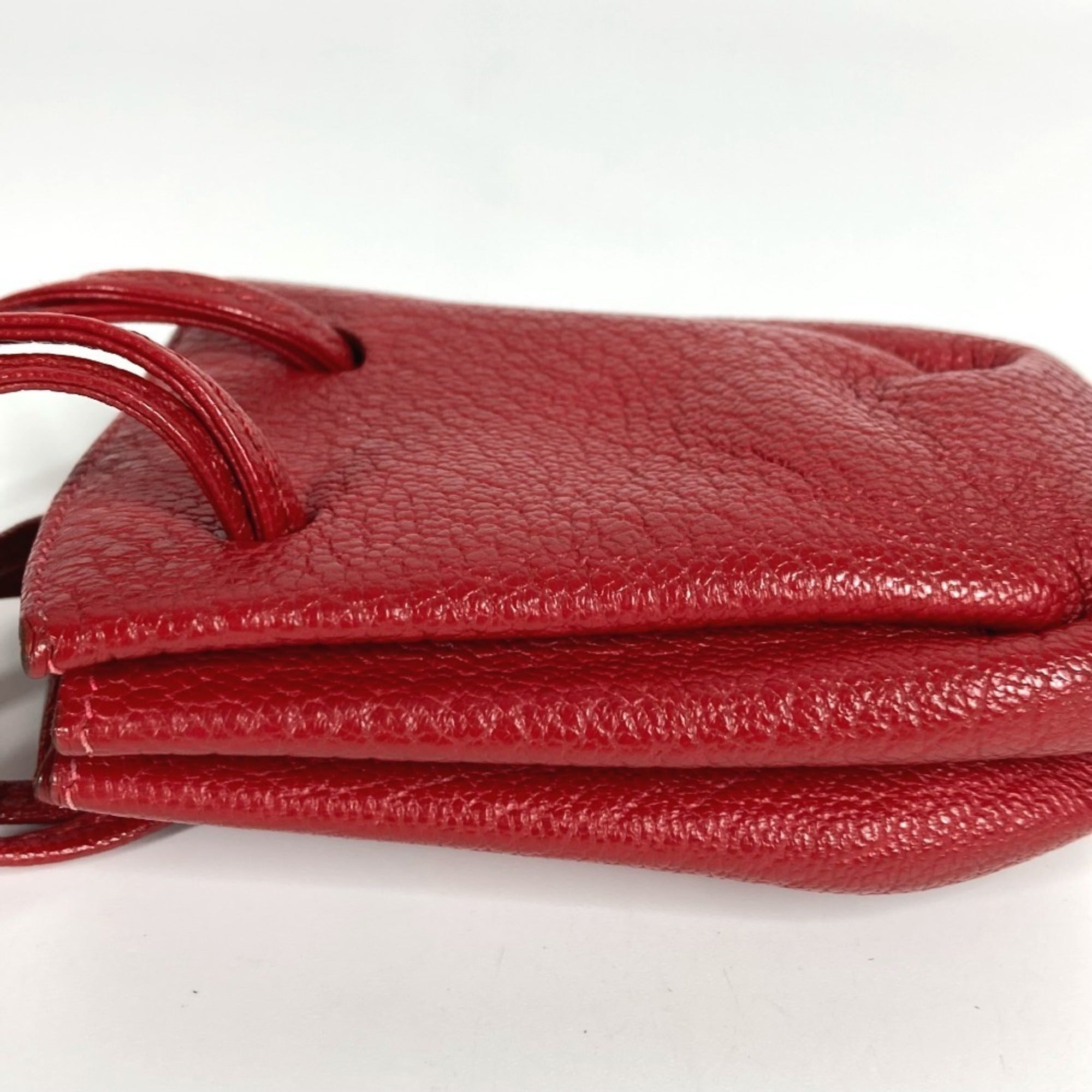 Hermes Vespa Red Color Leather Pouch (Pre-Owned)