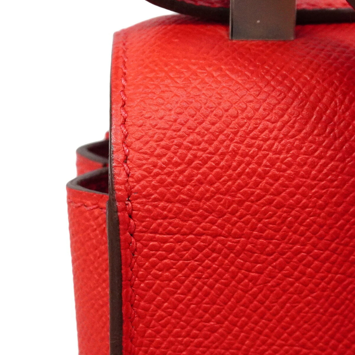 Hermes Red Color Leather Shoulder Bag (Pre-Owned)