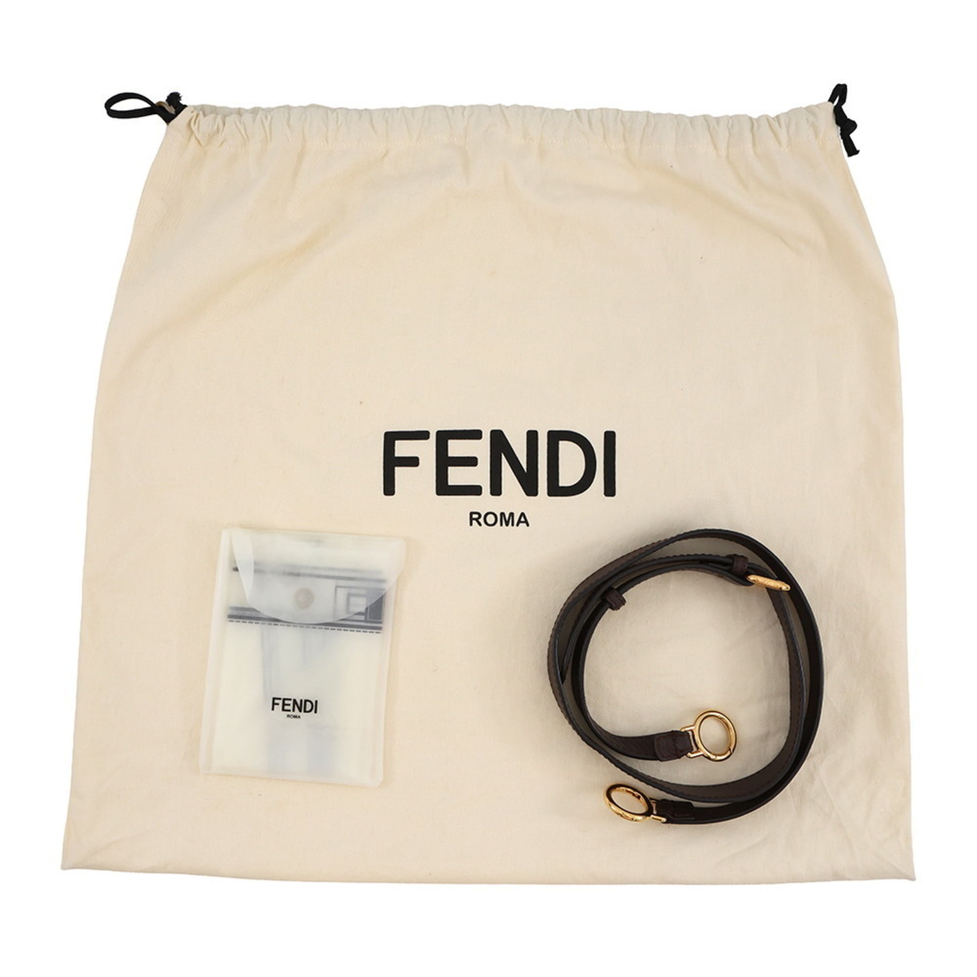 Fendi Brown Leather Handbag Shoulder Bag (Pre-Owned)
