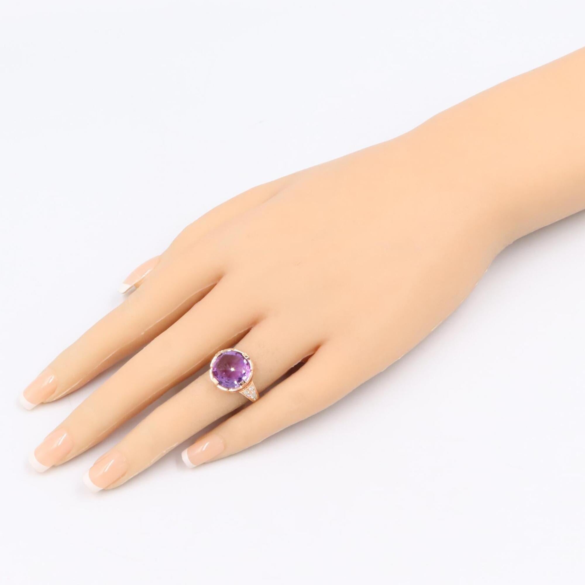 Bvlgari Gold Clear Purple Pink Gold (18K) Band Ring (Pre-Owned)