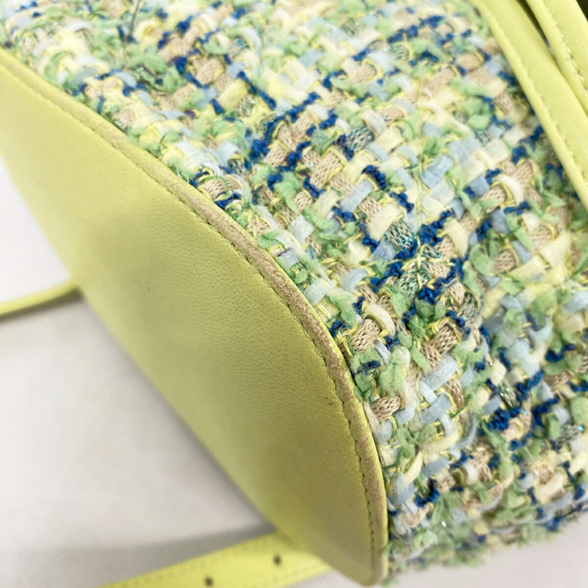 Chanel Green Tweed Backpack (Pre-Owned)
