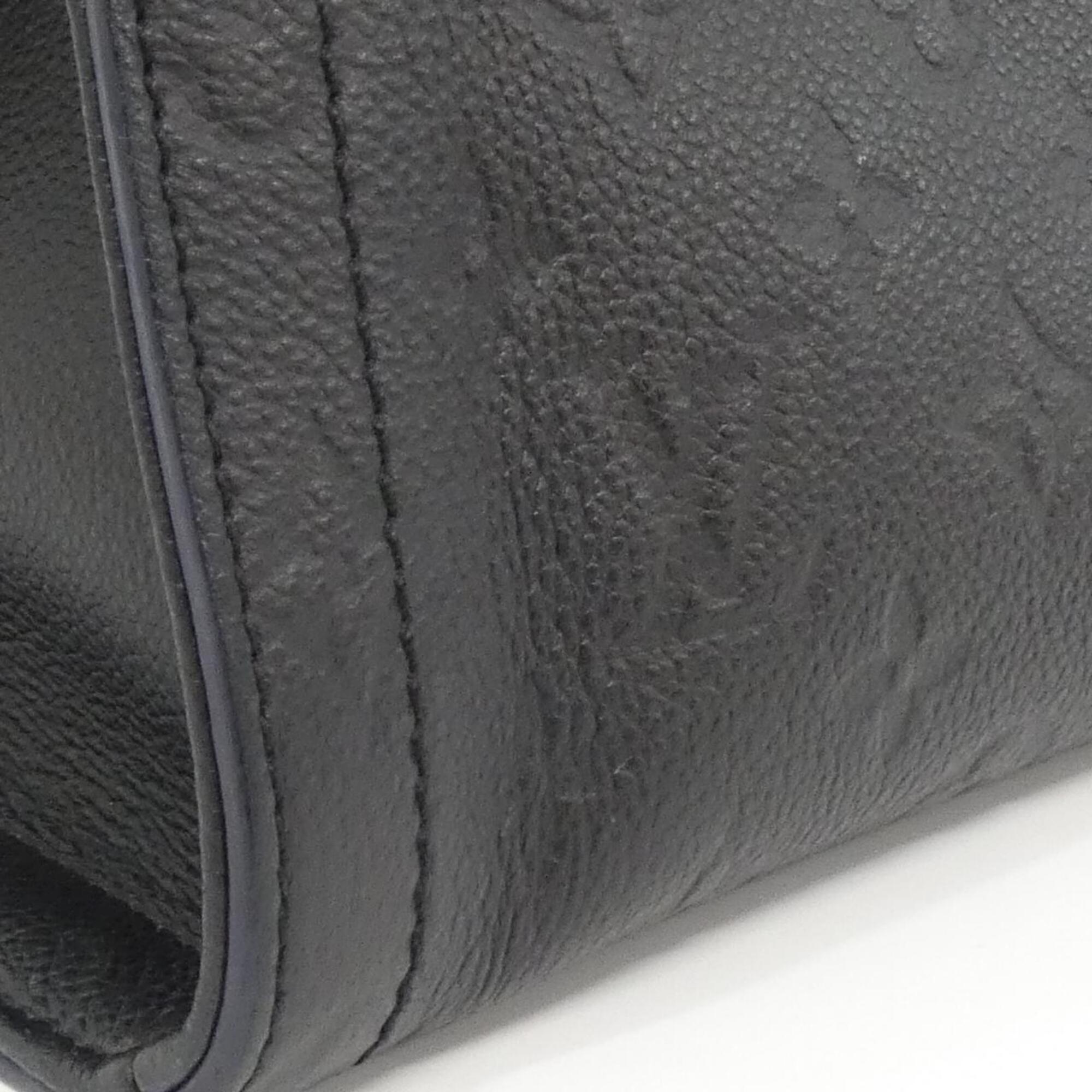 Louis Vuitton Black Leather Handbag (Pre-Owned)