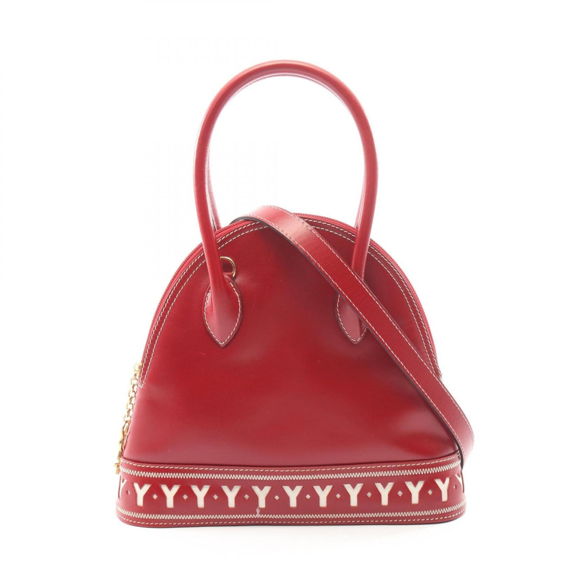 Yves Saint Laurent Red Color Leather Handbag (Pre-Owned)
