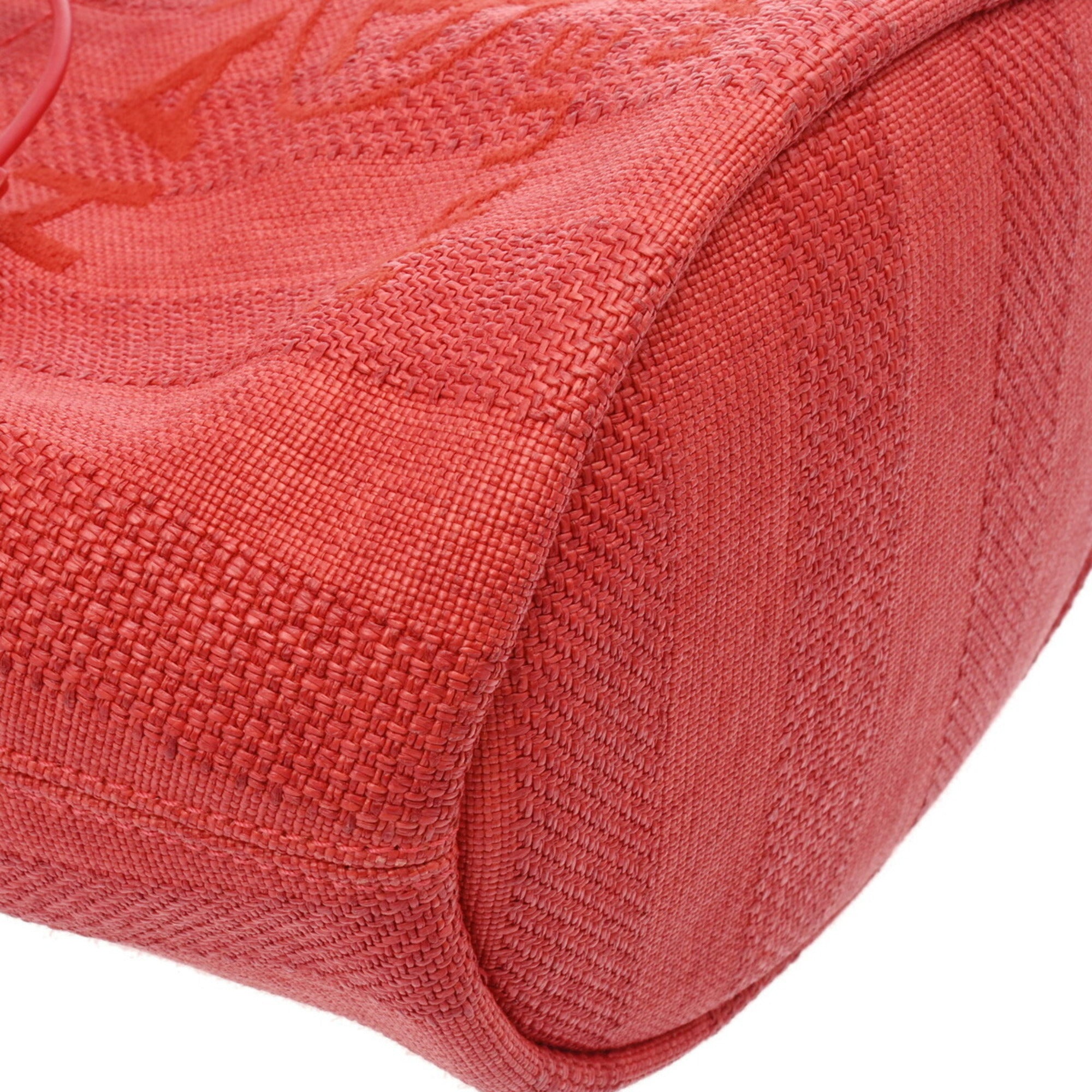 Chanel Red Color Straw Shoulder Bag (Pre-Owned)