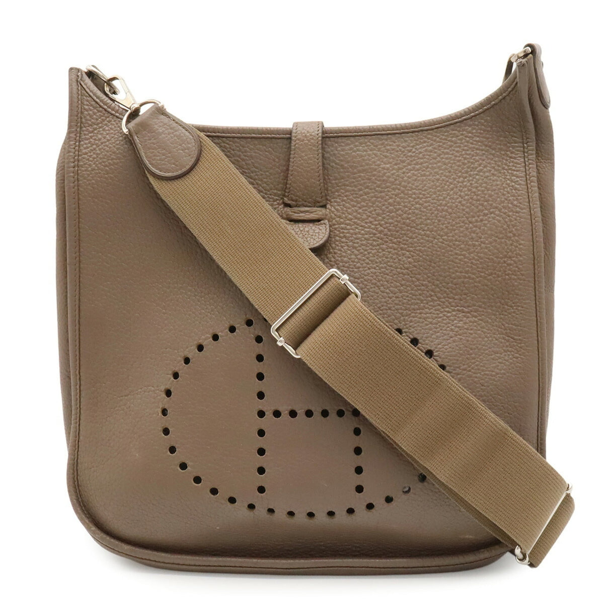 Hermes Etoupe Gray Grayish Leather Shoulder Bag (Pre-Owned)