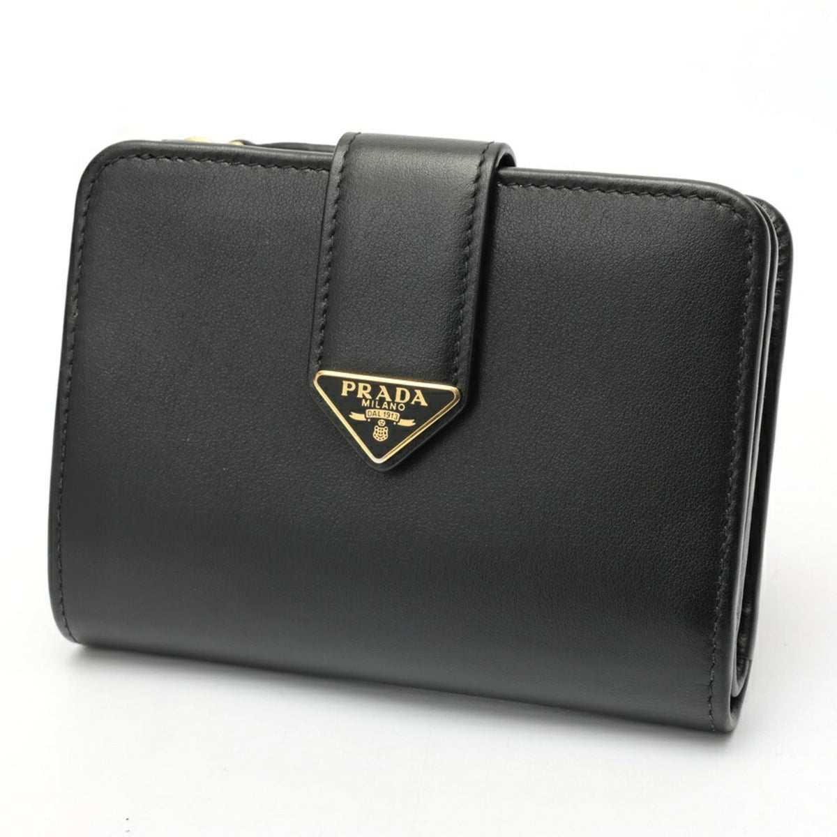 Prada Black Leather Wallet (Bi-Fold) (Pre-Owned)