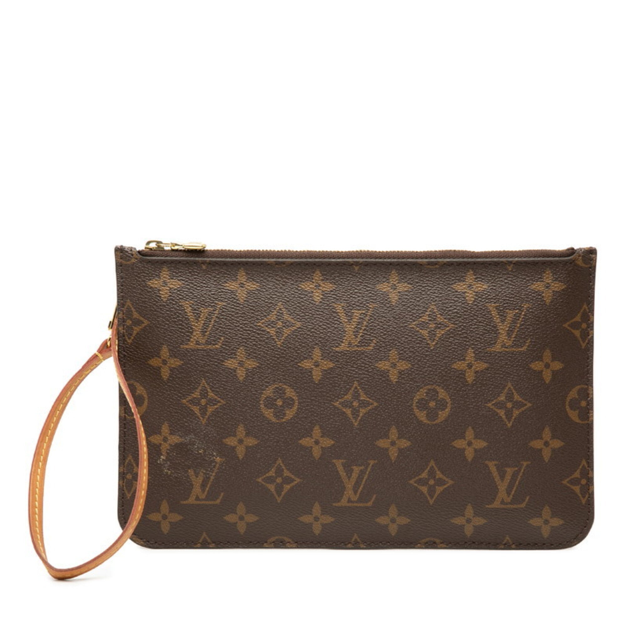 Louis Vuitton Brown Pvc Leather Handbag Pouch (Pre-Owned)