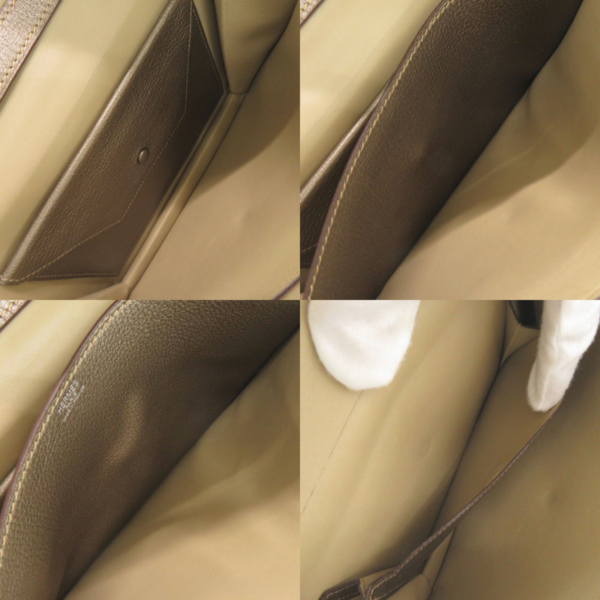 Hermes Brown Chevre Leather Shoulder Bag (Pre-Owned)