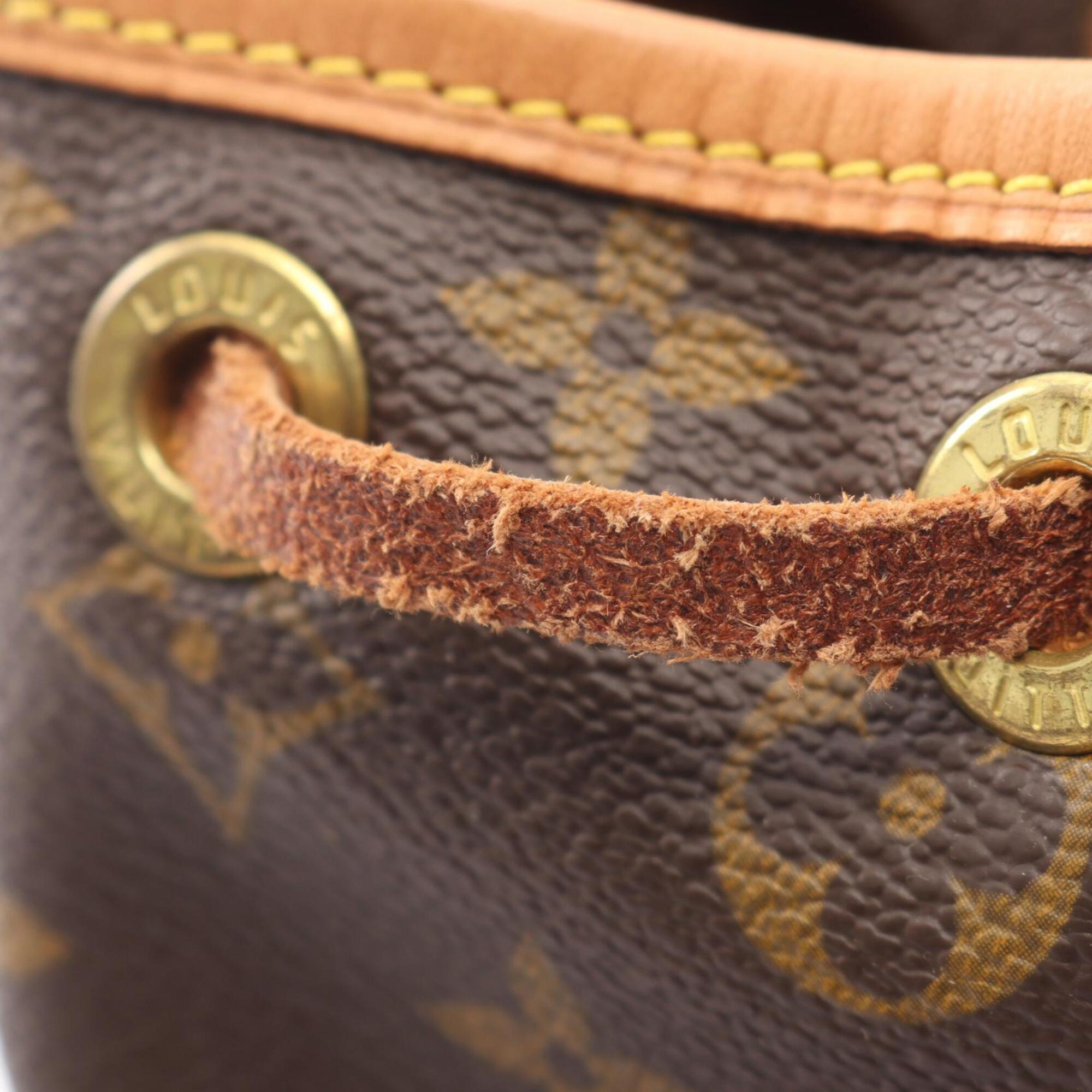 Louis Vuitton Brown Monogram Coated Canvas Leather Backpack (Pre-Owned)