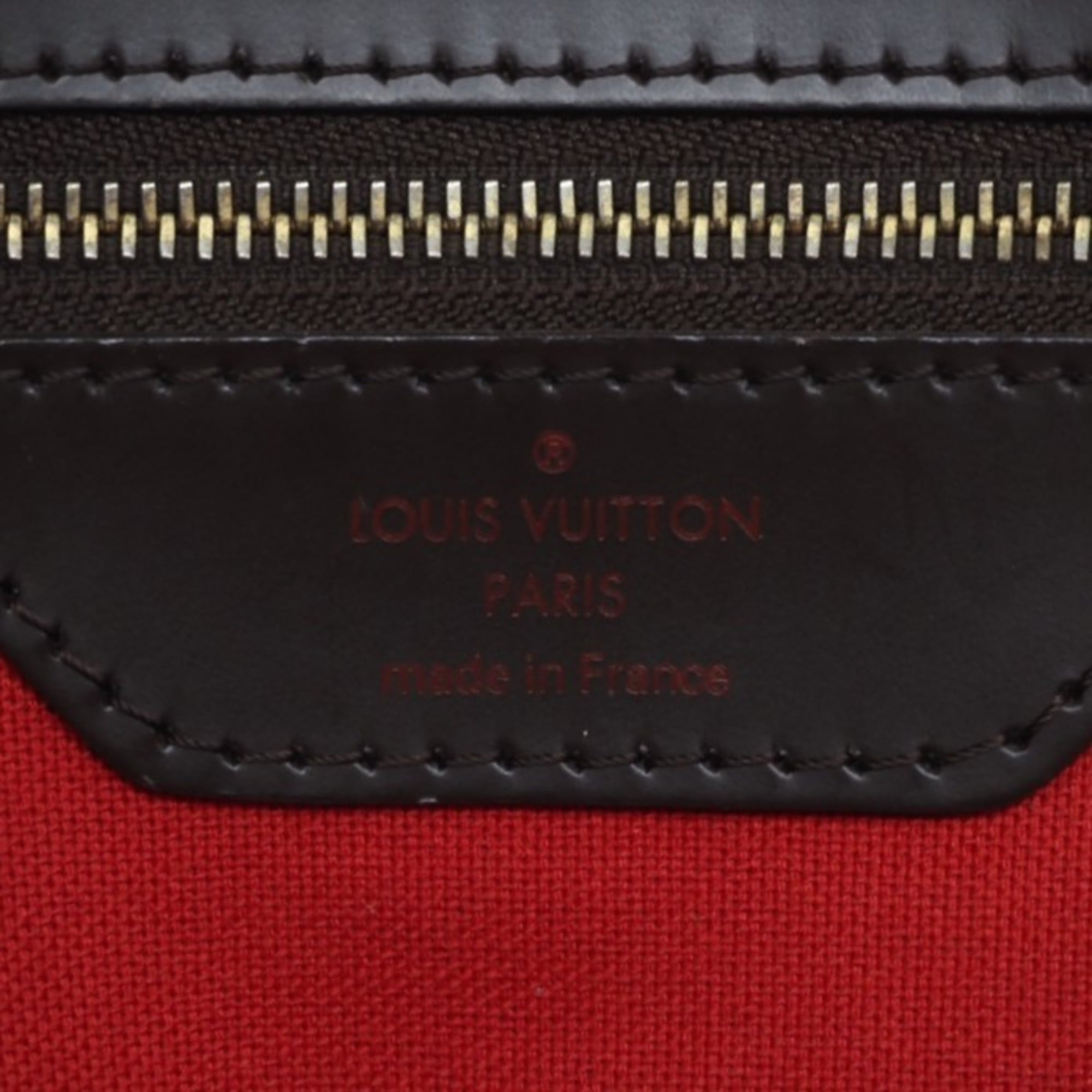 Louis Vuitton Damier Brown Coated Canvas Leather Handbag (Pre-Owned)