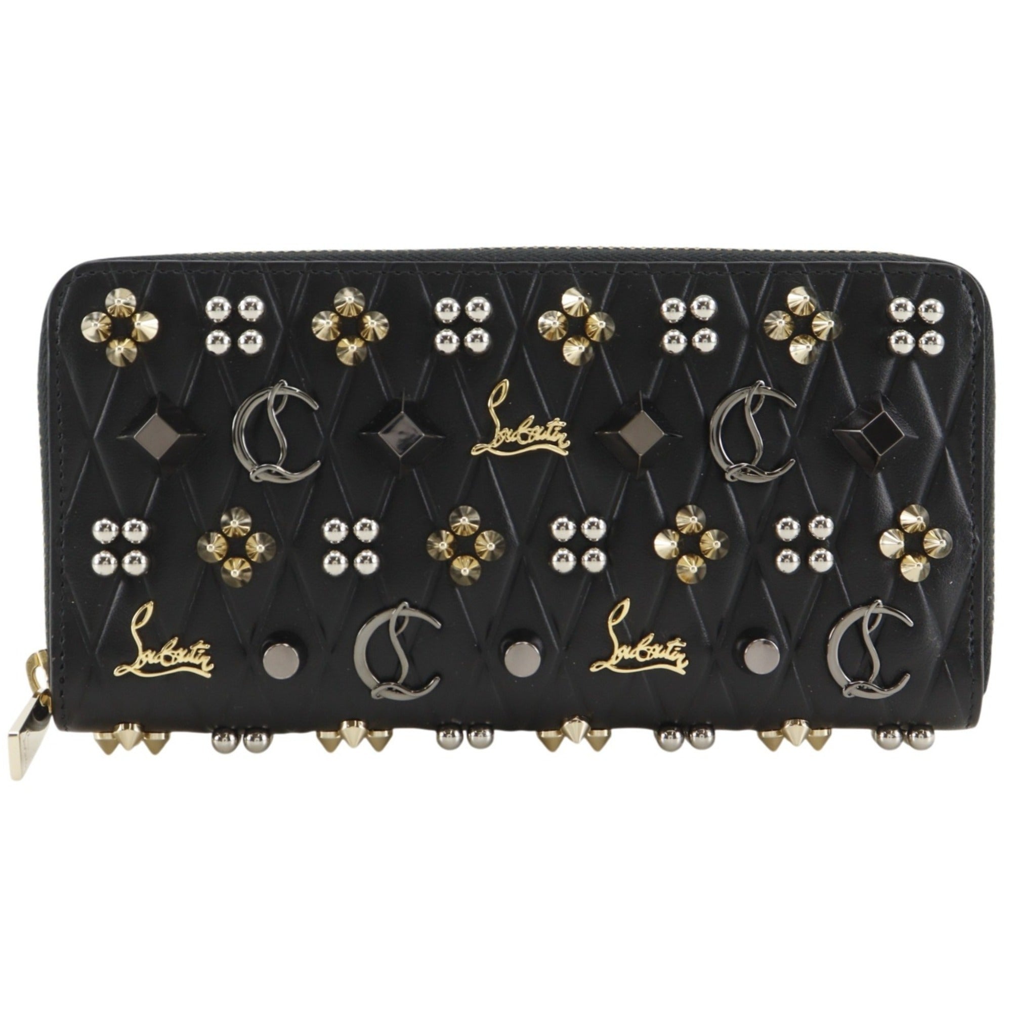 Christian Louboutin Black Leather Long Wallet (Bi-Fold) (Pre-Owned)
