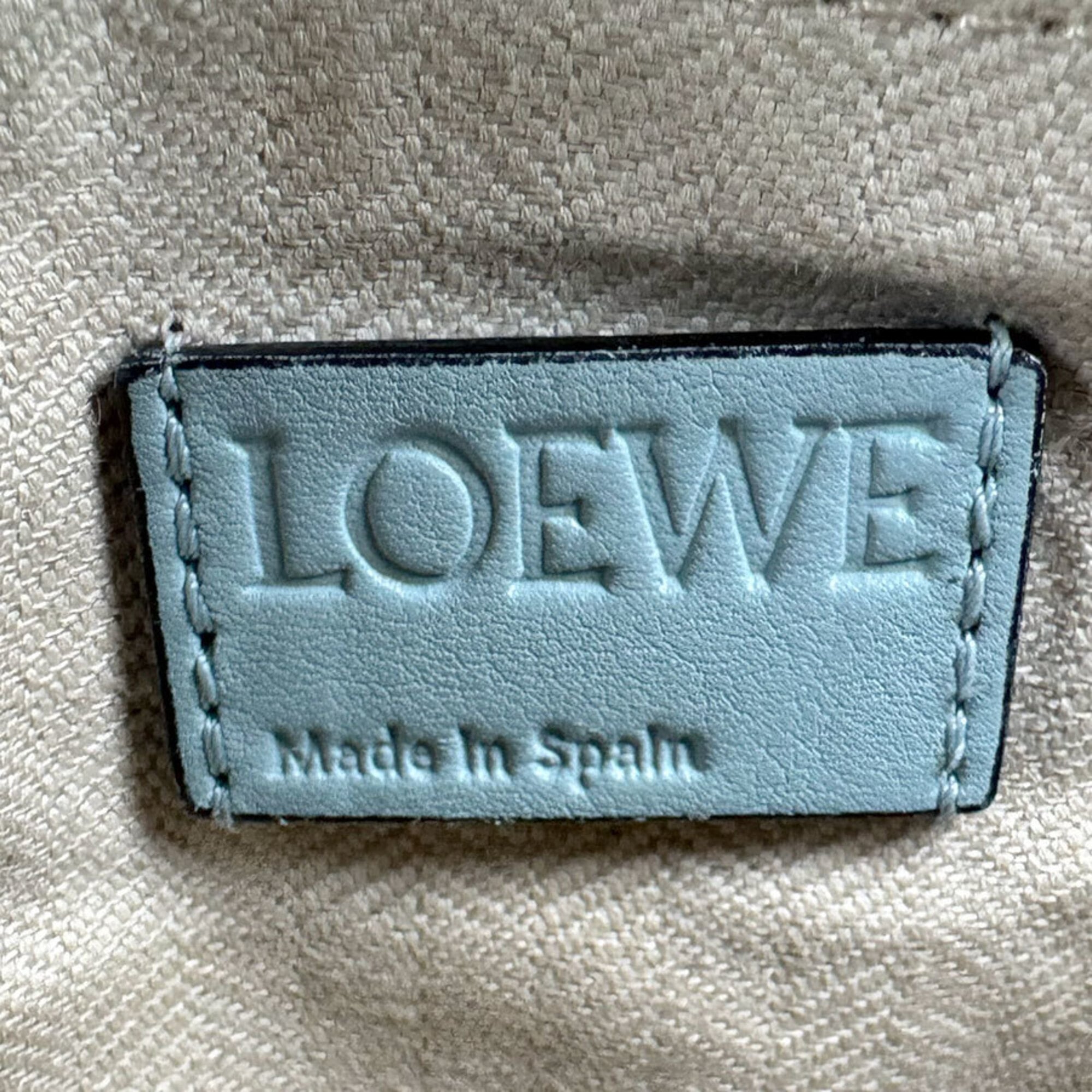 Loewe Blue Leather Handbag Shoulder Bag (Pre-Owned)