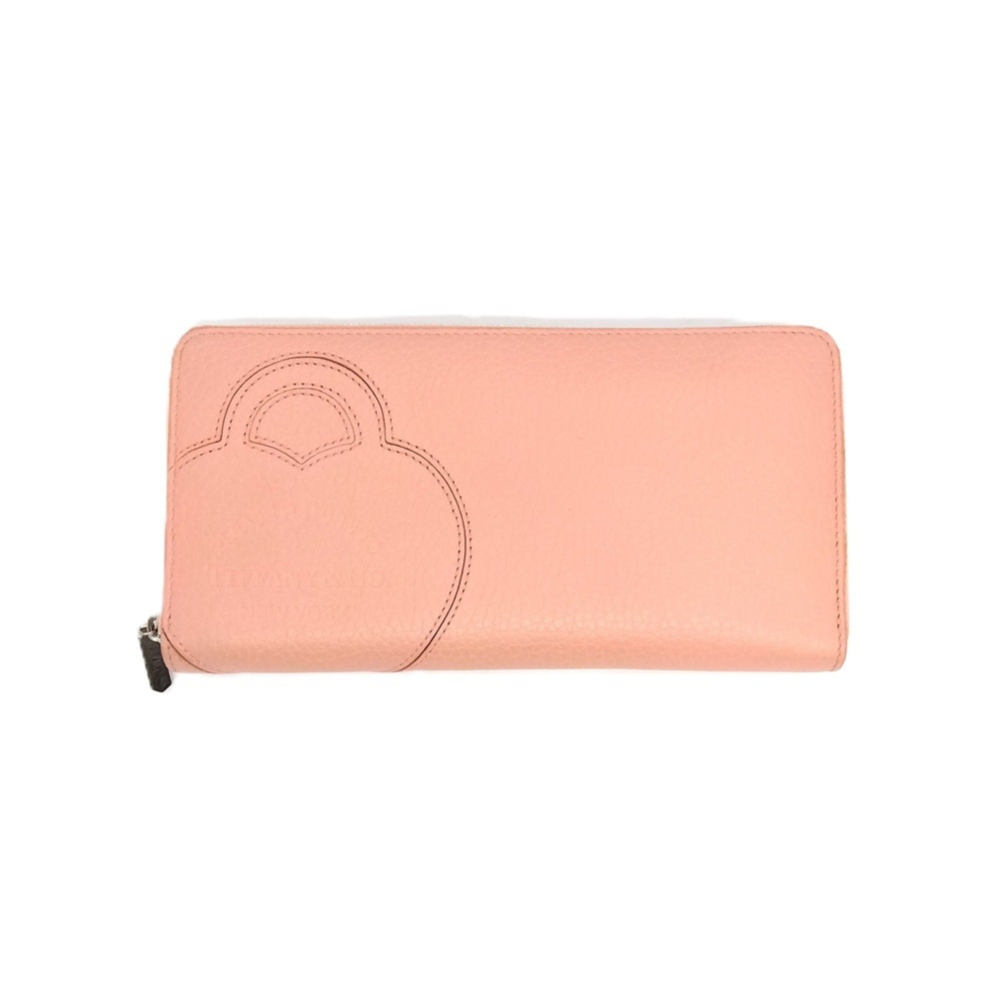 Tiffany Pink Leather Long Wallet (Bi-Fold) (Pre-Owned)