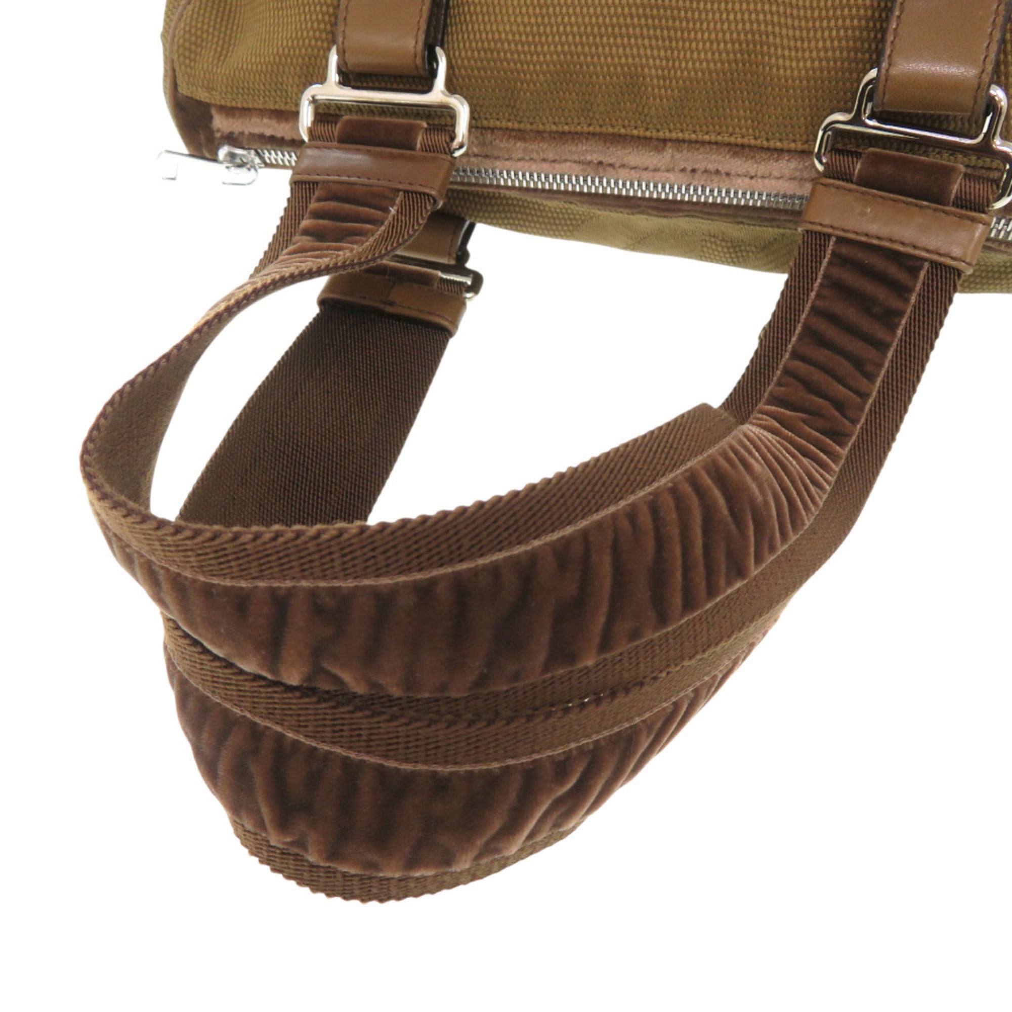 Yves Saint Laurent Brown Canvas Handbag (Pre-Owned)