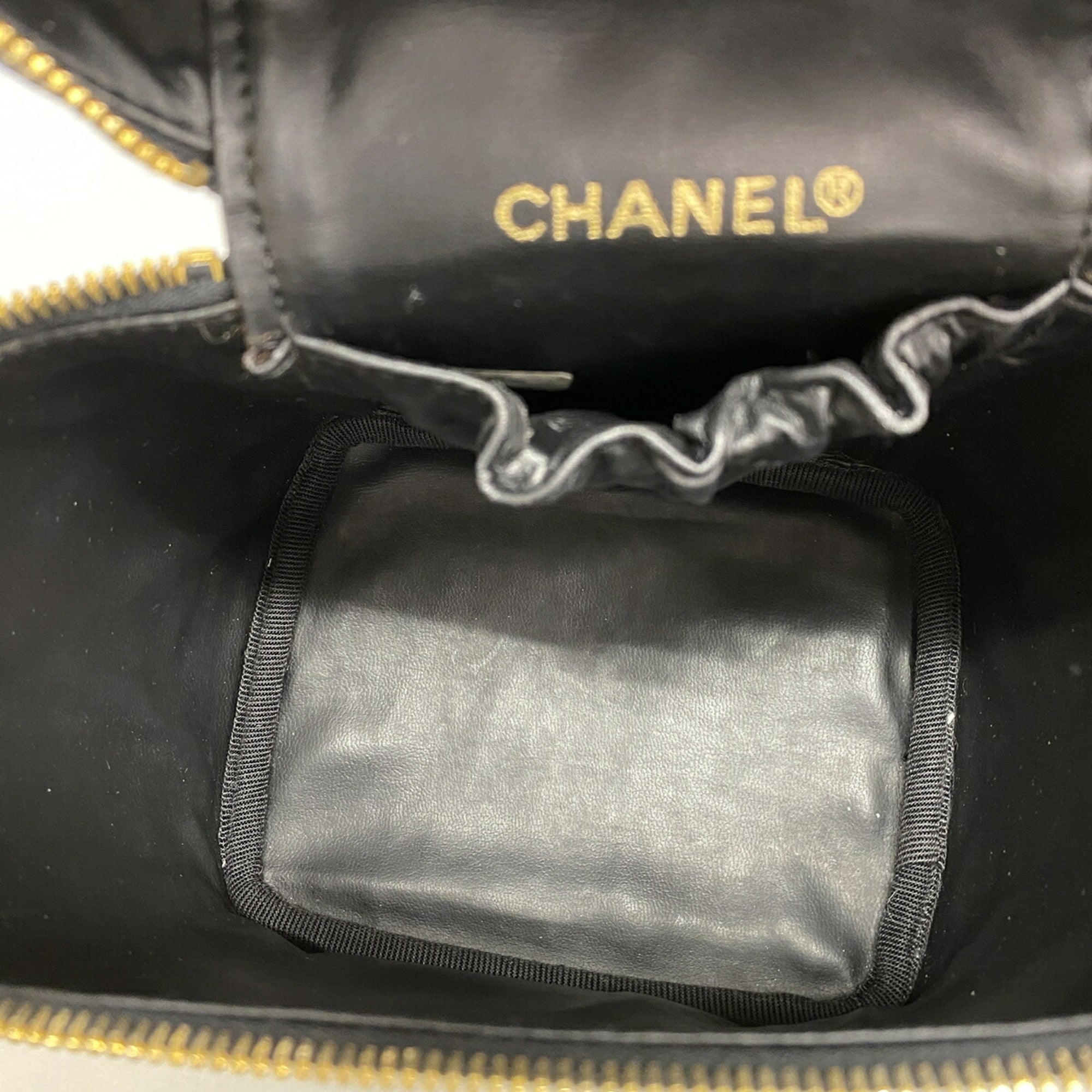 Chanel Black Leather Vanity Bag (Pre-Owned)