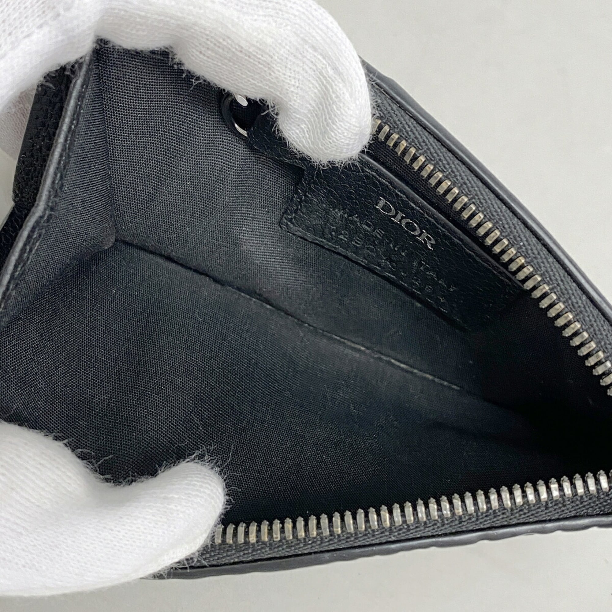 Christian Dior Black Leather Coin Purse/Coin Case (Pre-Owned)