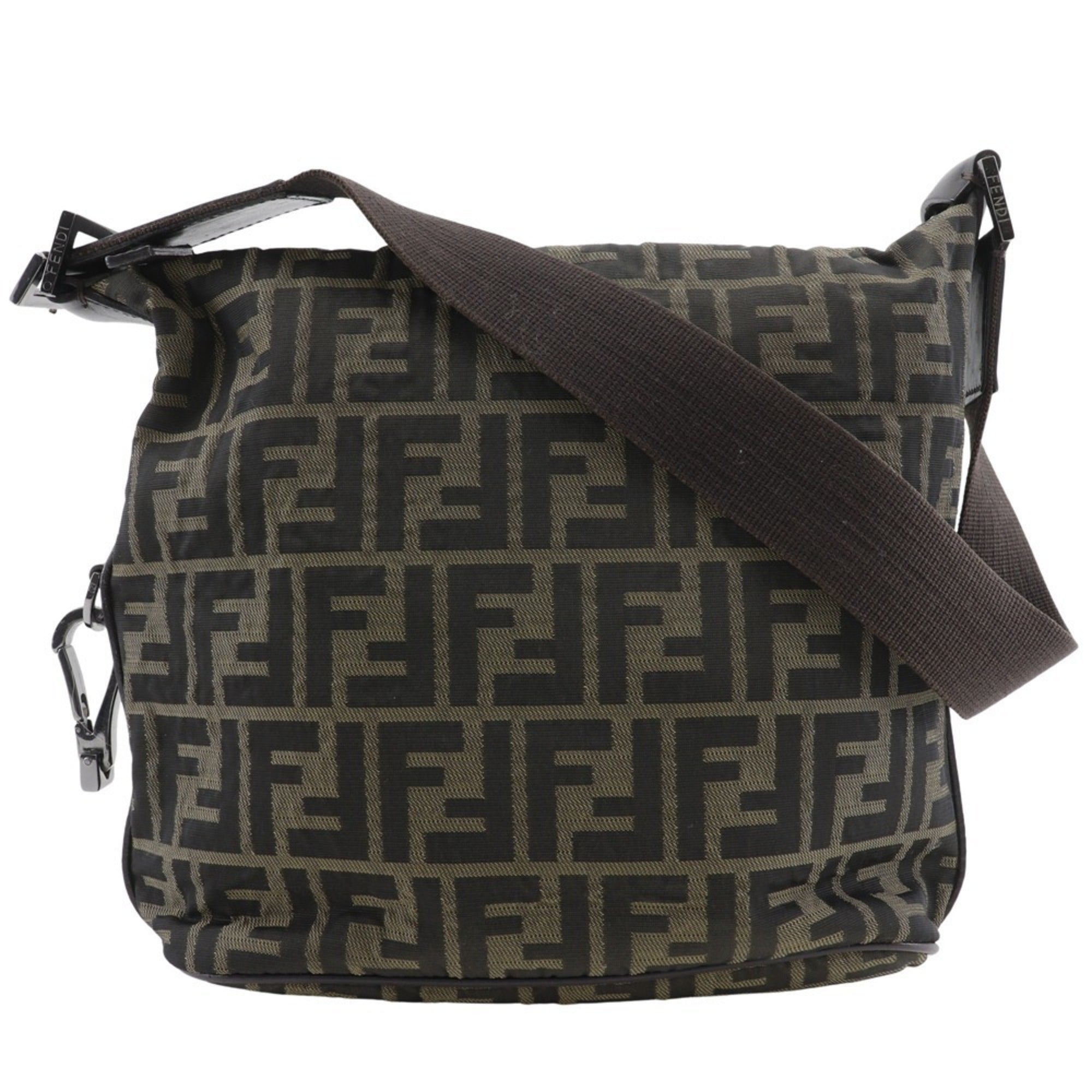 Fendi Brown Nylon Shoulder Bag (Pre-Owned)