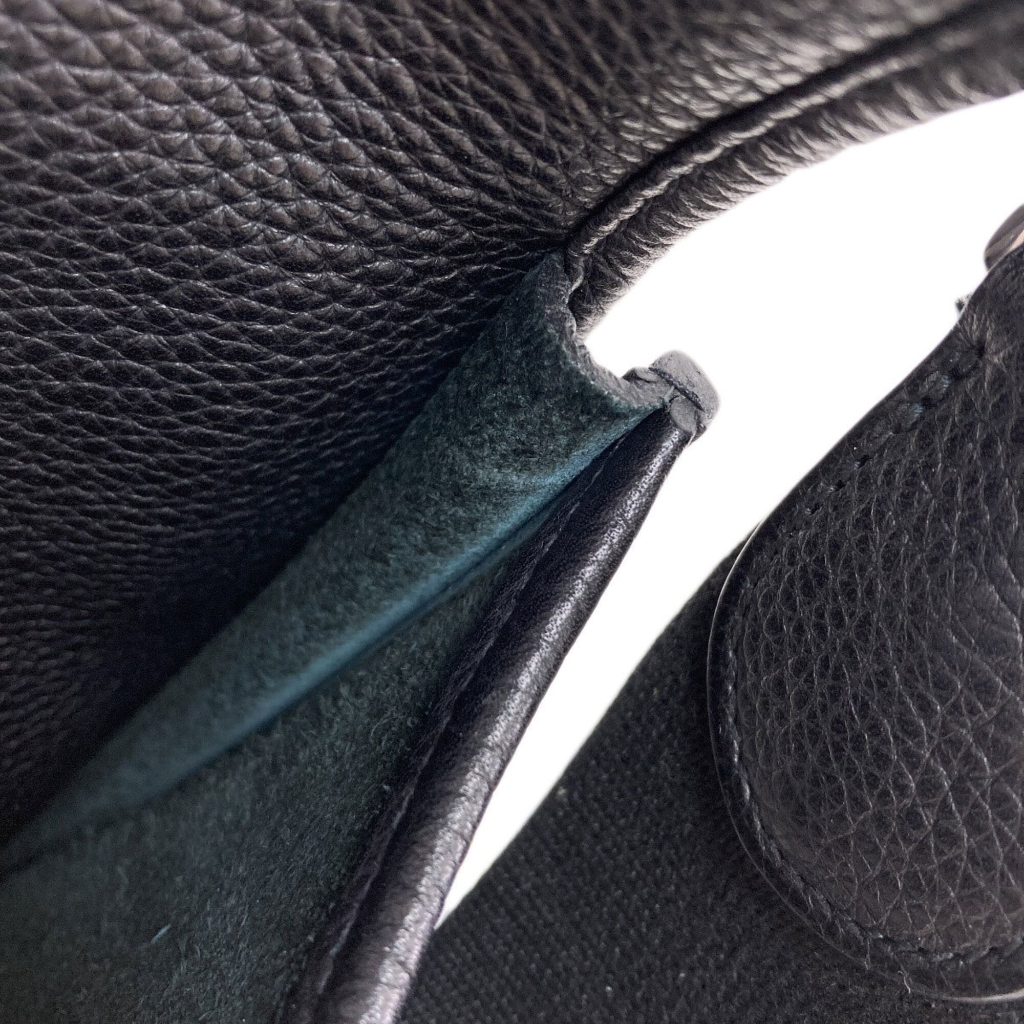 Hermes Black Taurillon Clemence Leather Shoulder Bag (Pre-Owned)