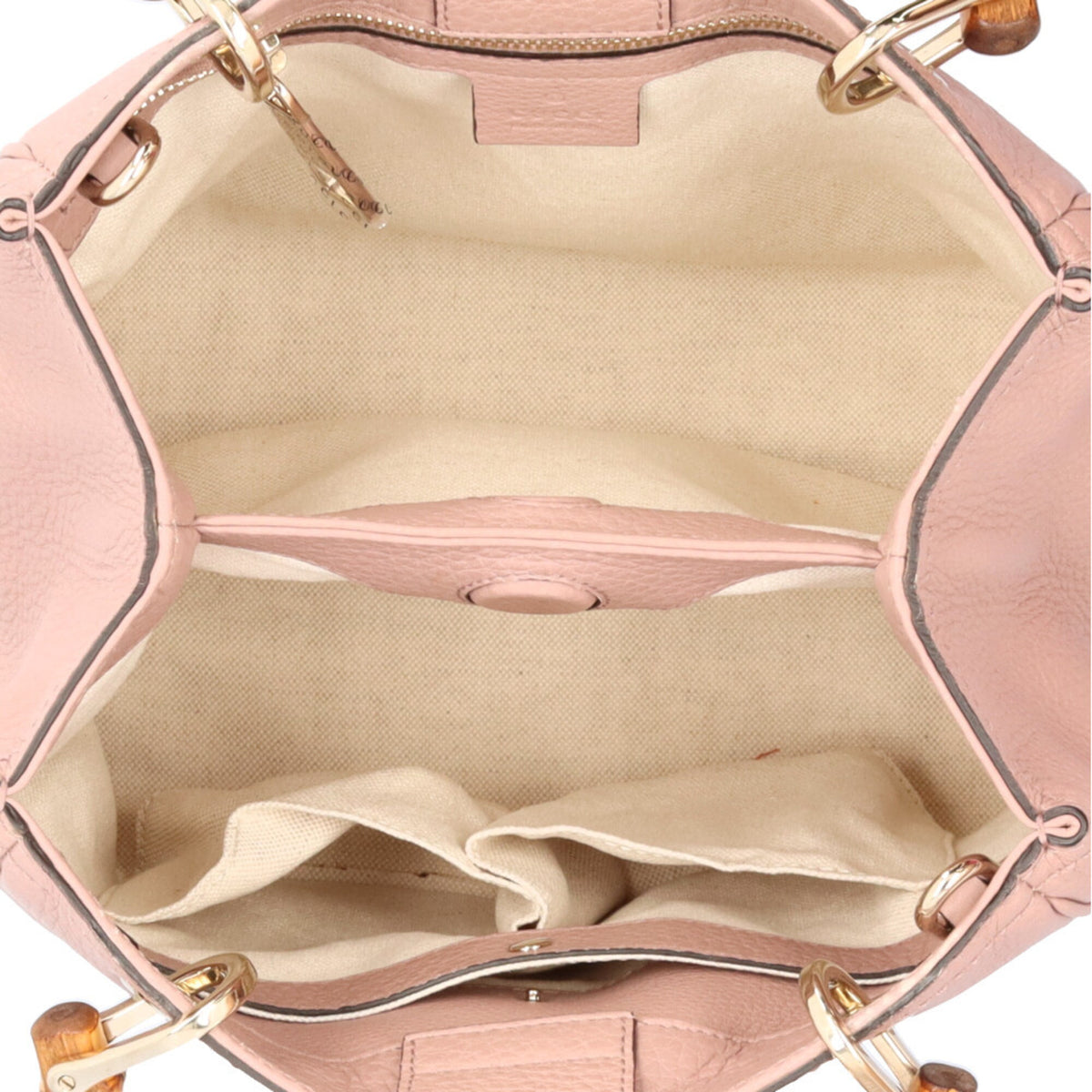 Gucci Pink Bamboo Handbag Shoulder Bag (Pre-Owned)