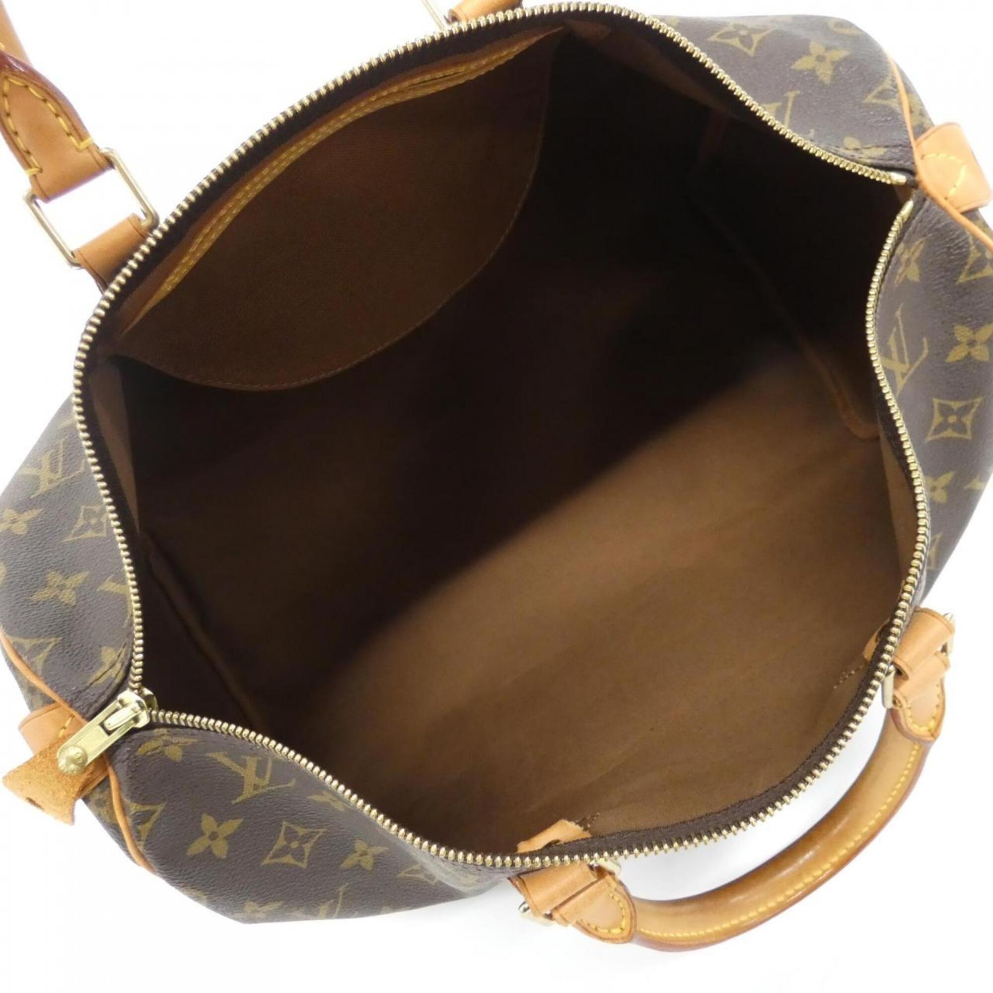 Louis Vuitton Marron Coated Canvas Boston Bag (Pre-Owned)