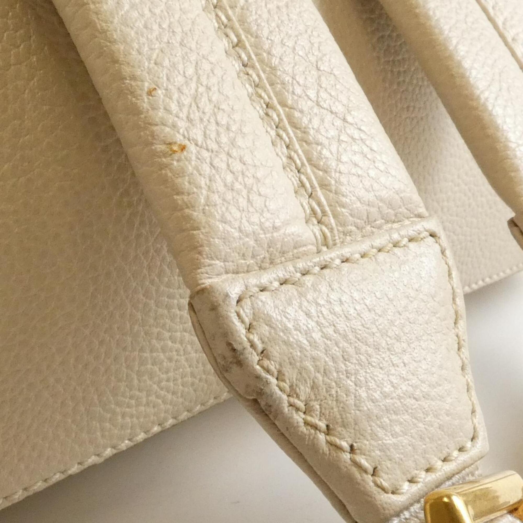 Gucci White Leather Backpack (Pre-Owned)