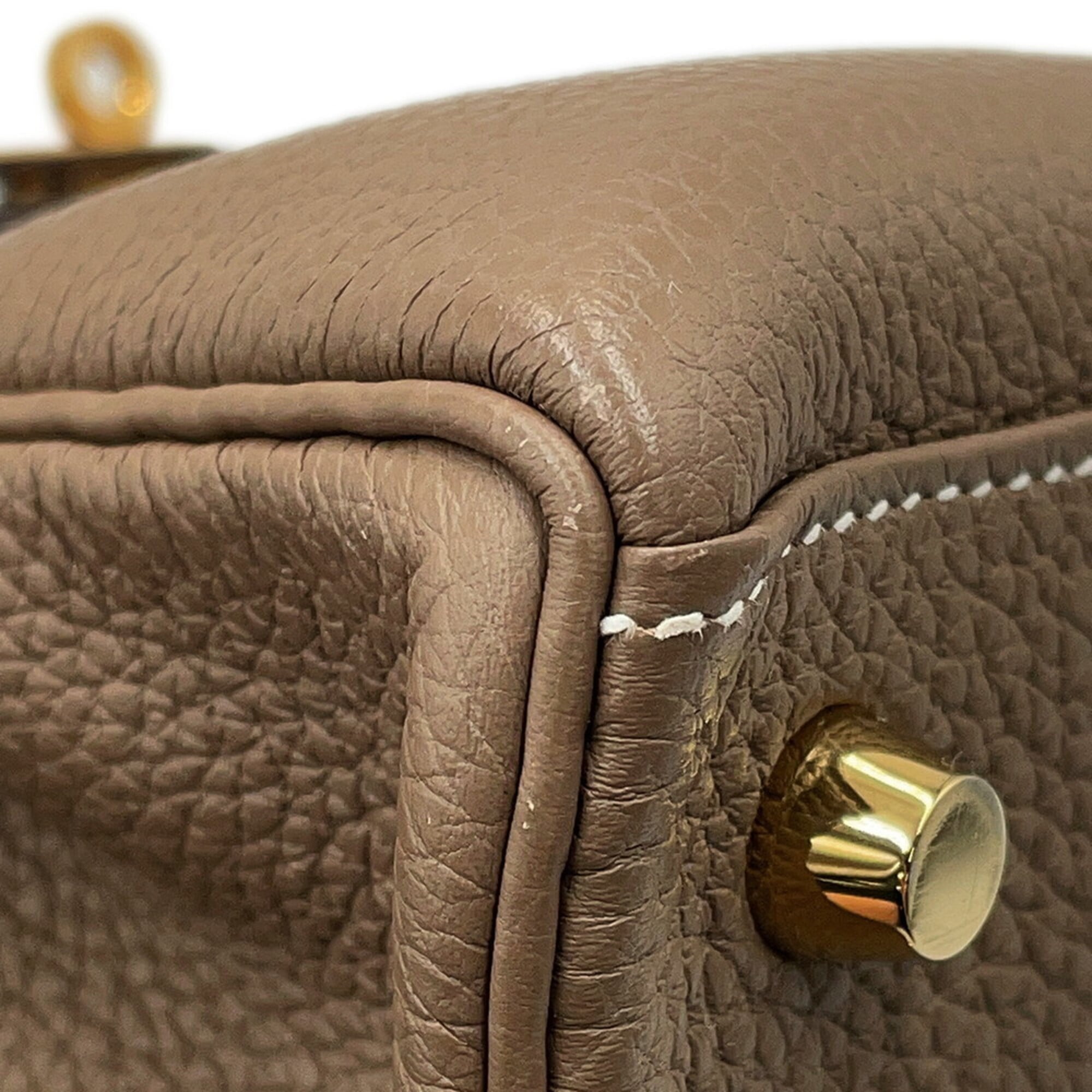 Hermes Etoupe Gray Togo Leather Handbag (Pre-Owned)