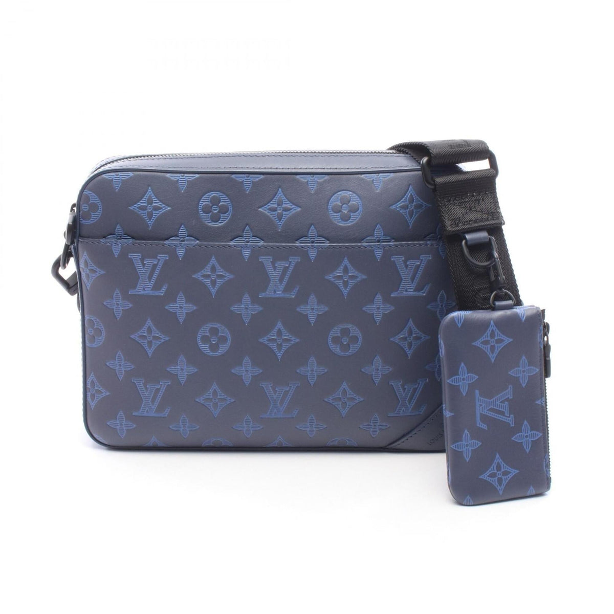 Louis Vuitton Navy Monogram Shadow Handbag Pouch Shoulder Bag (Pre-Owned)