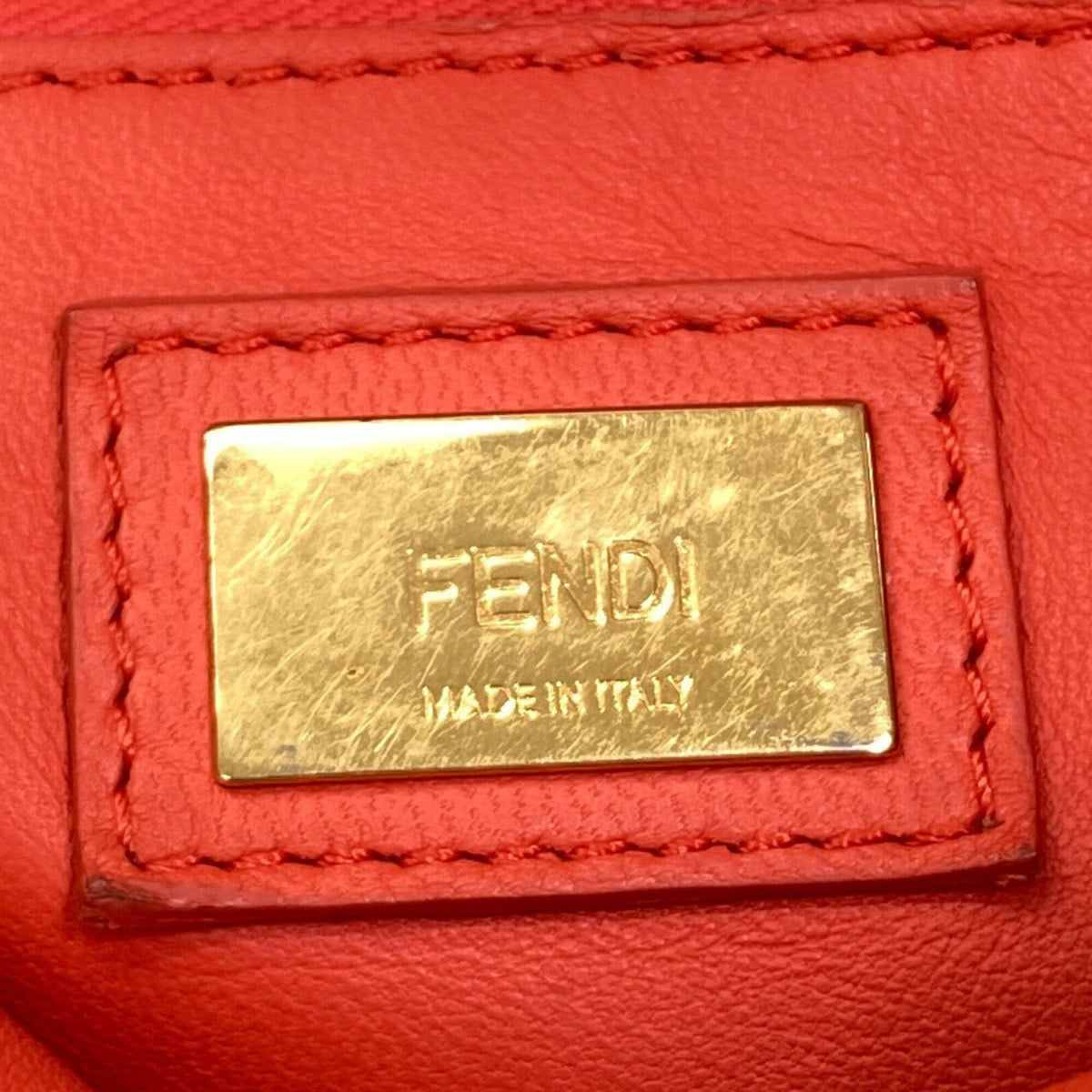 Fendi Orange Leather Handbag (Pre-Owned)