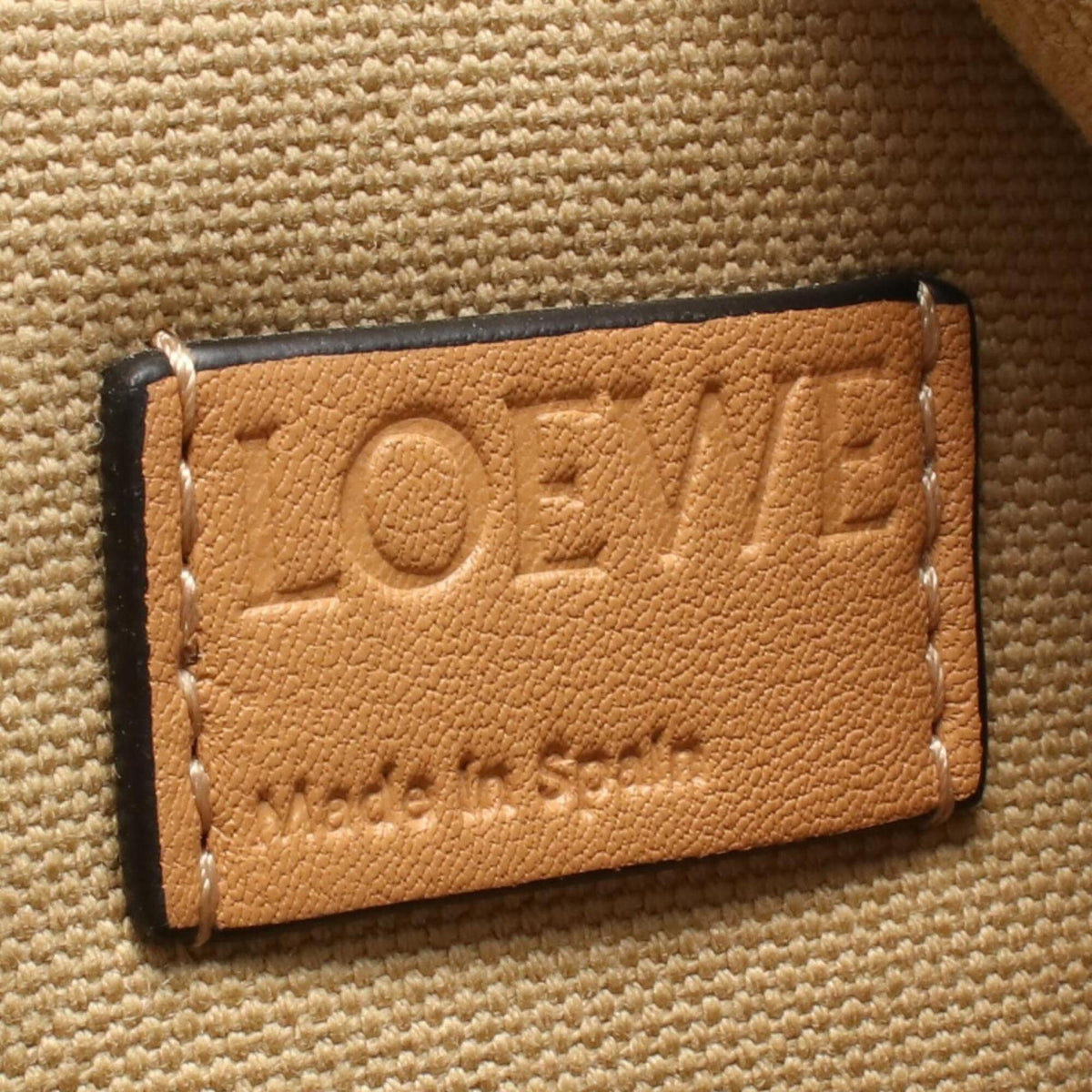 Loewe Beige Brown Canvas Leather Backpack Handbag (Pre-Owned)