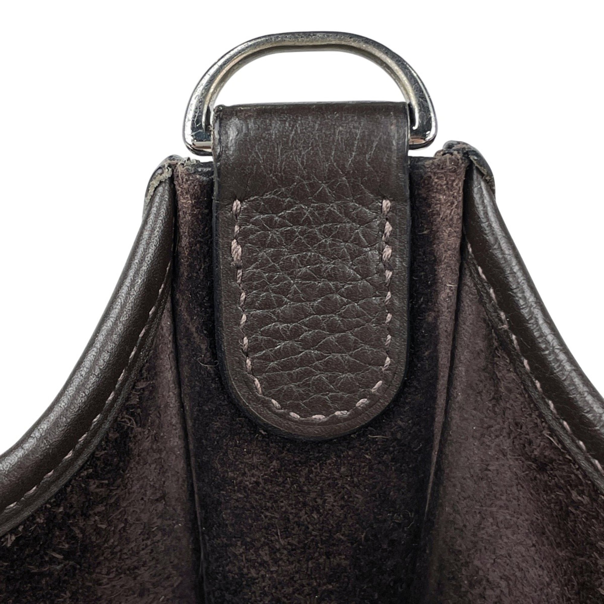 Hermes Evelyne Ebene Taurillon Clemence Leather Shoulder Bag (Pre-Owned)
