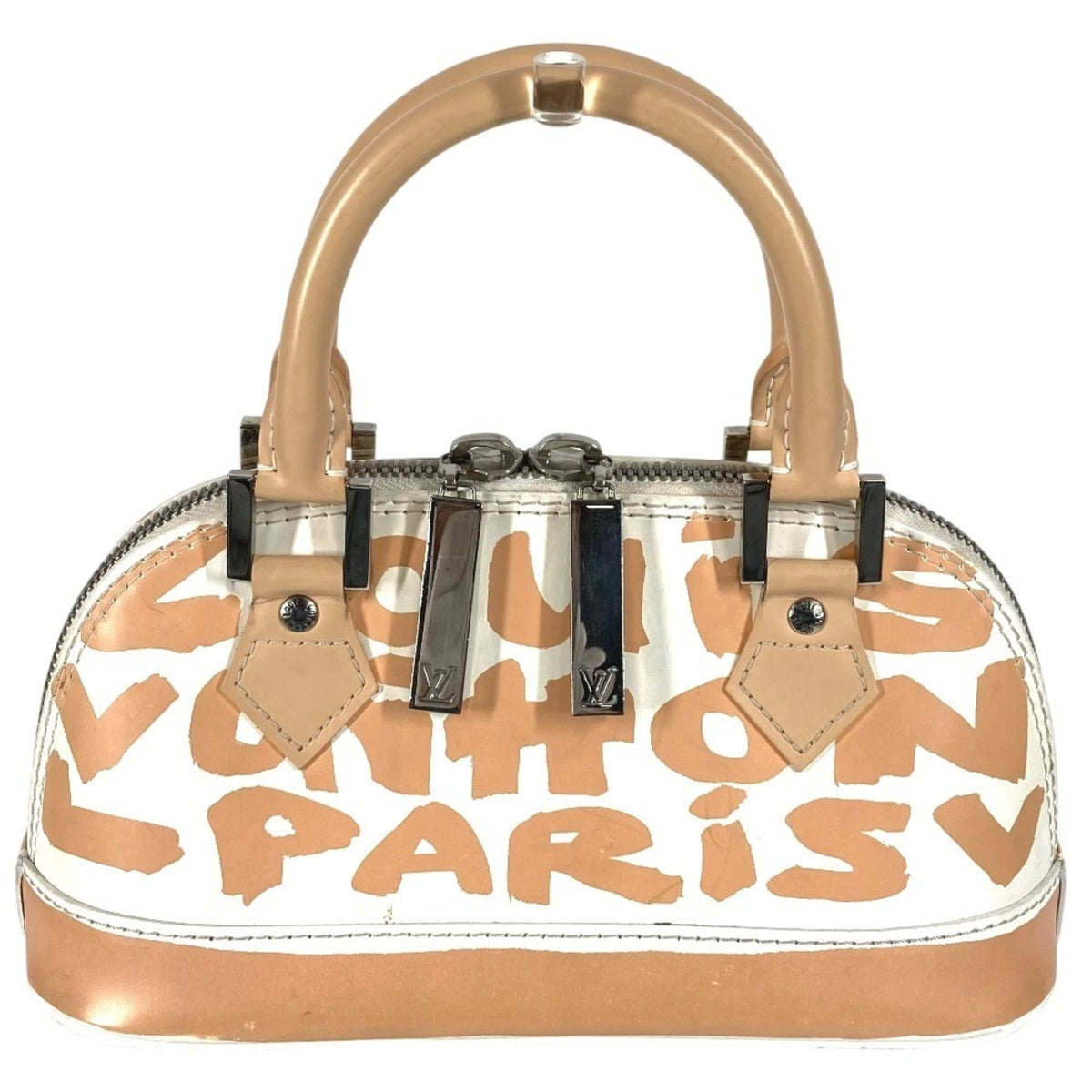 Louis Vuitton Monogram Graffiti Beige White Monogram Graffiti Handbag (Pre-Owned)