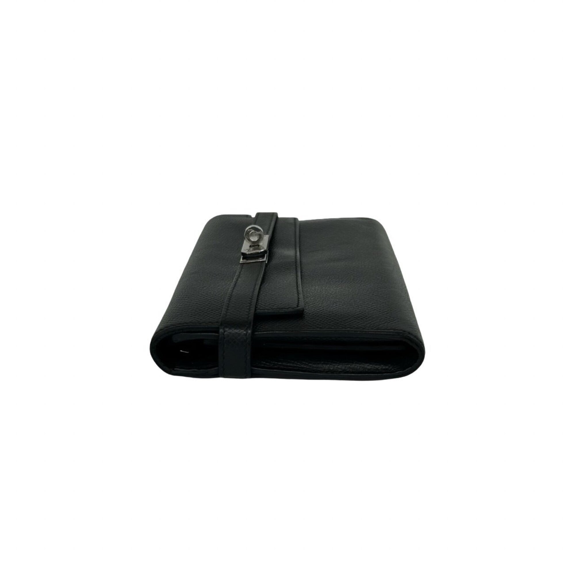 Hermes Black Epsom Leather Long Wallet (Bi-Fold) (Pre-Owned)