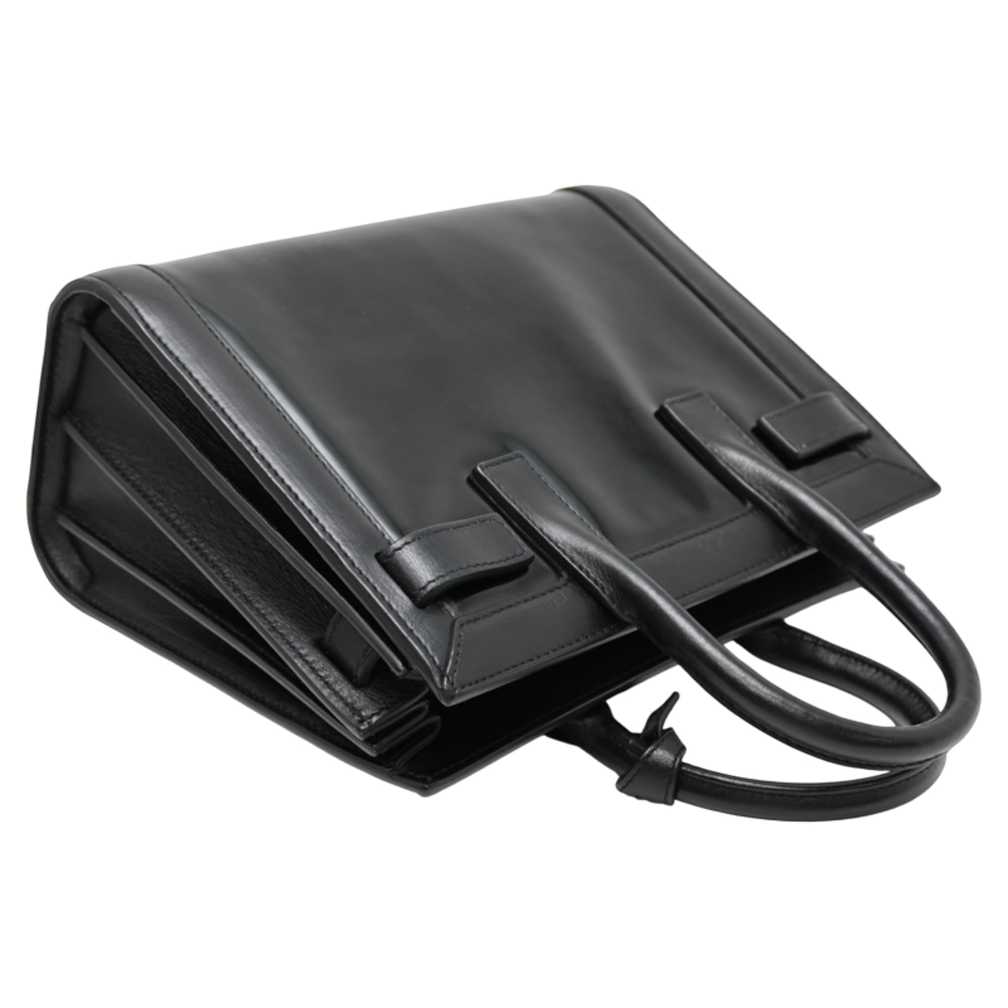 Yves Saint Laurent Black Patent Leather Leather Handbag (Pre-Owned)