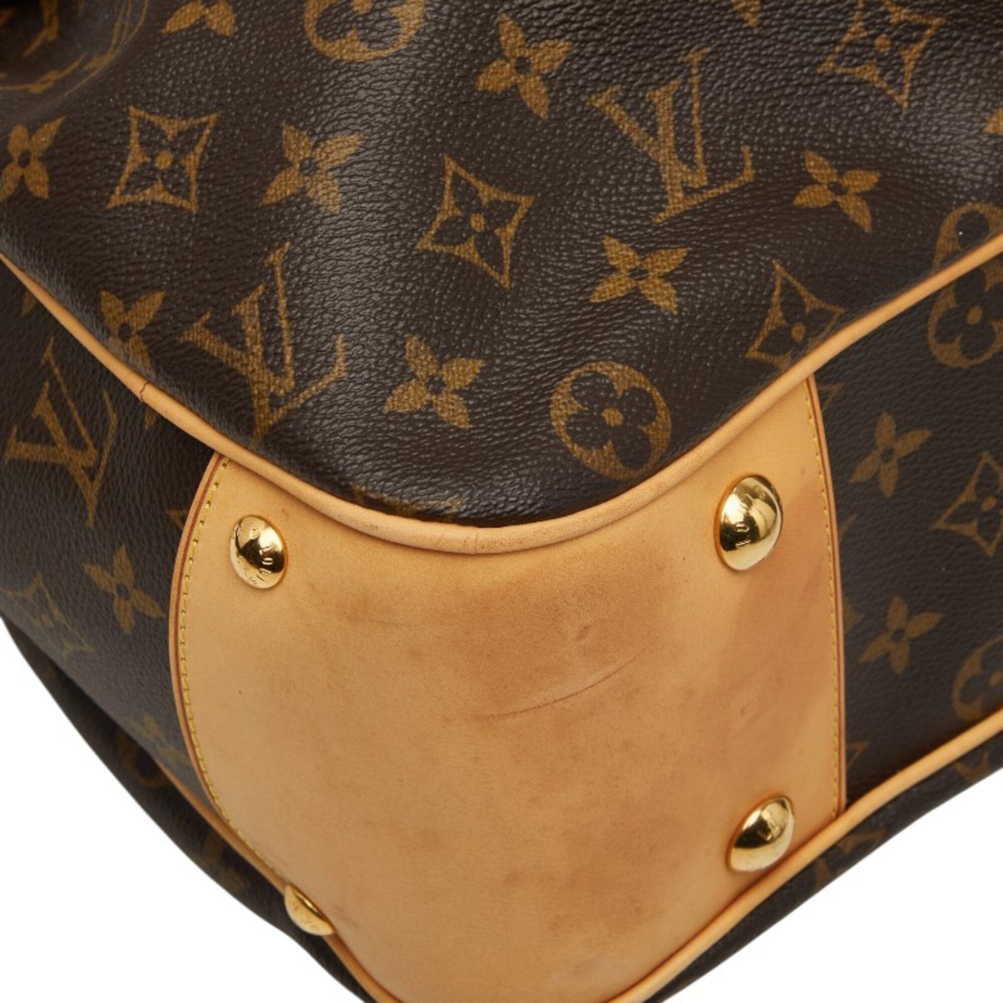 Louis Vuitton Brown Pvc Leather Handbag Tote Bag (Pre-Owned)