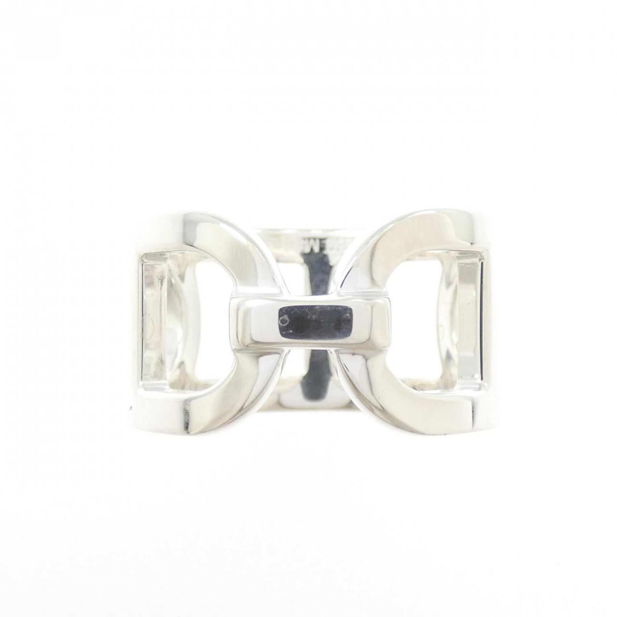 Hermes Silver 925 Band Ring (Pre-Owned)