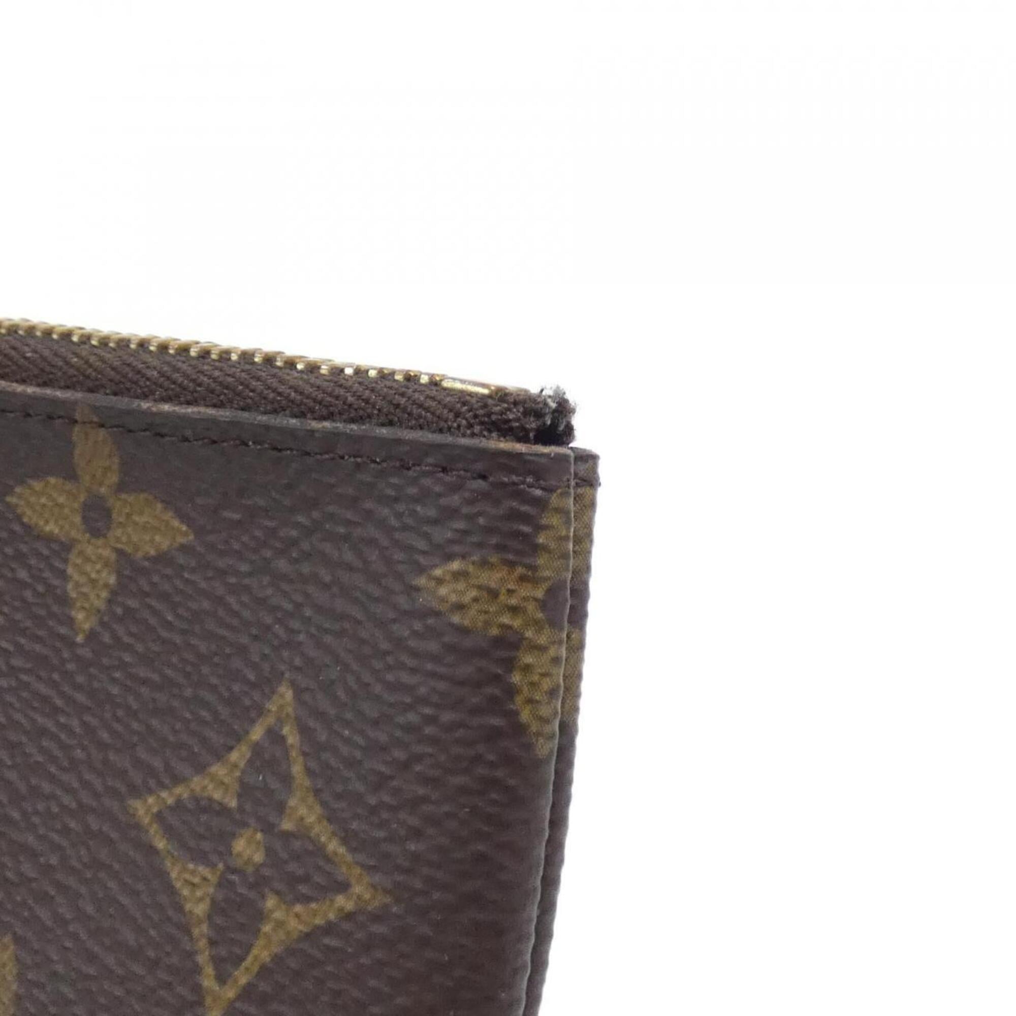 Louis Vuitton Marron Coated Canvas Coin Purse/Coin Case (Pre-Owned)