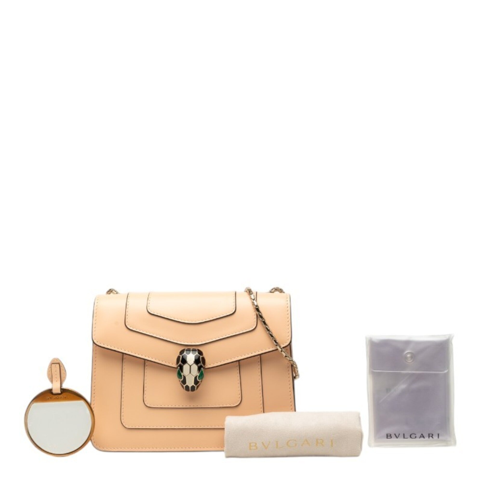 Bvlgari Beige Leather Shoulder Bag (Pre-Owned)