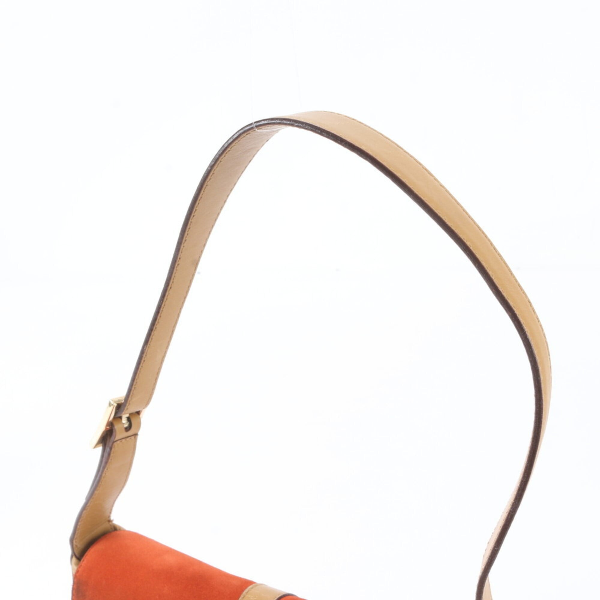 Gucci Beige Orange Leather Handbag Shoulder Bag (Pre-Owned)