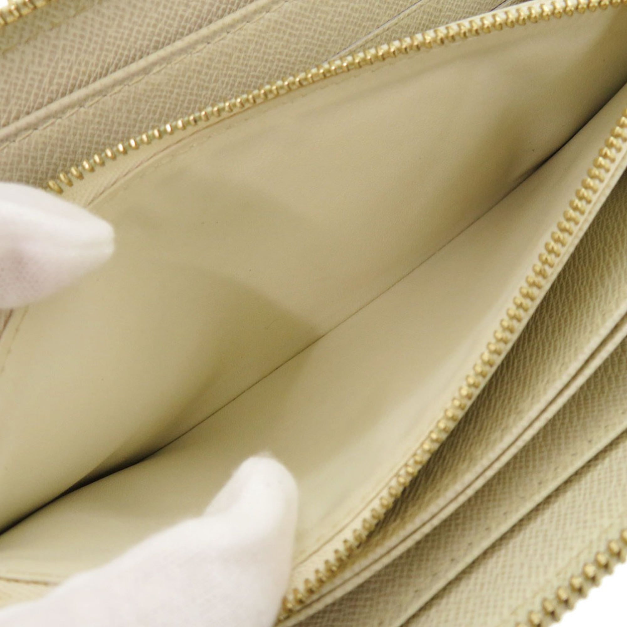 Louis Vuitton Beige Monogram Mini Lin Long Wallet (Bi-Fold) (Pre-Owned)